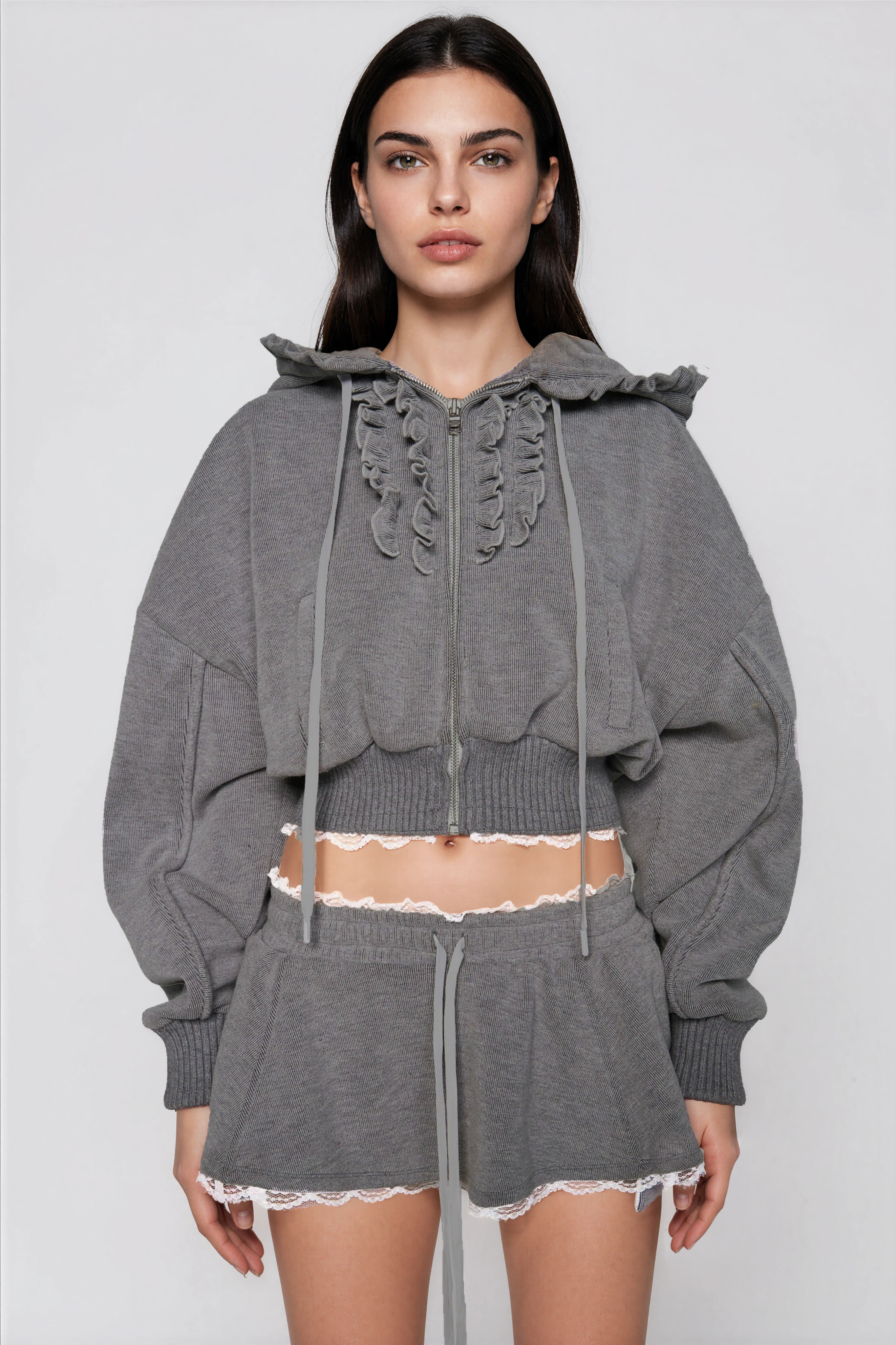 Khayyam Hooded Ruffle Skirt Set