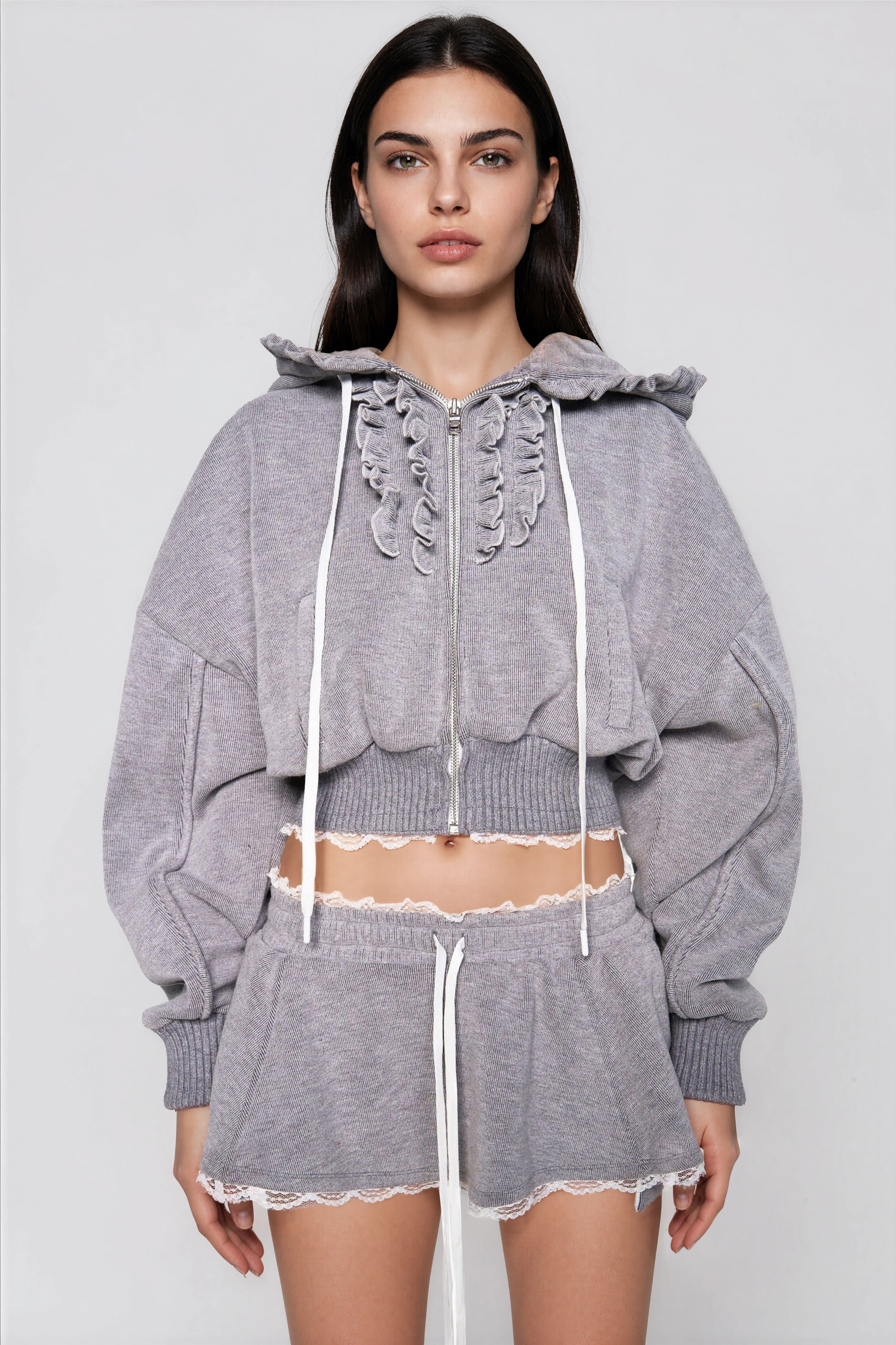 Khayyam Hooded Ruffle Skirt Set