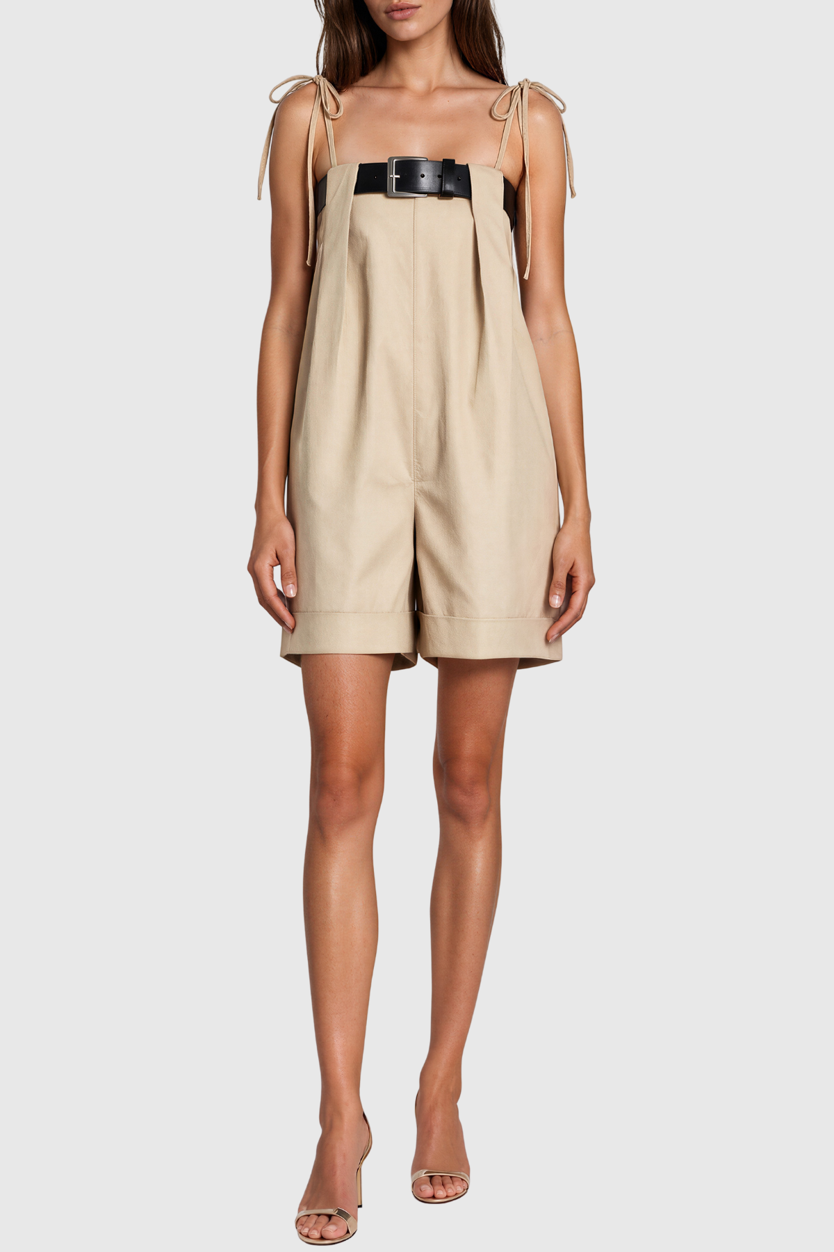 Khosrow Tie Up Belt Playsuit