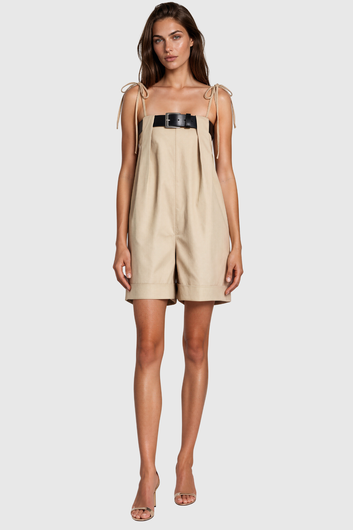 Khosrow Tie Up Belt Playsuit