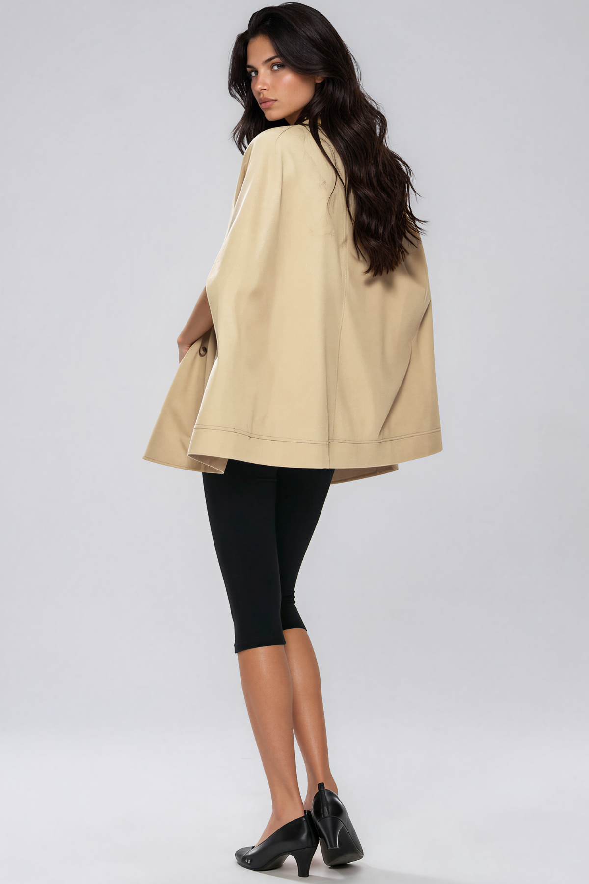 Khwaja Cape Sleeve Double Breasted Jacket