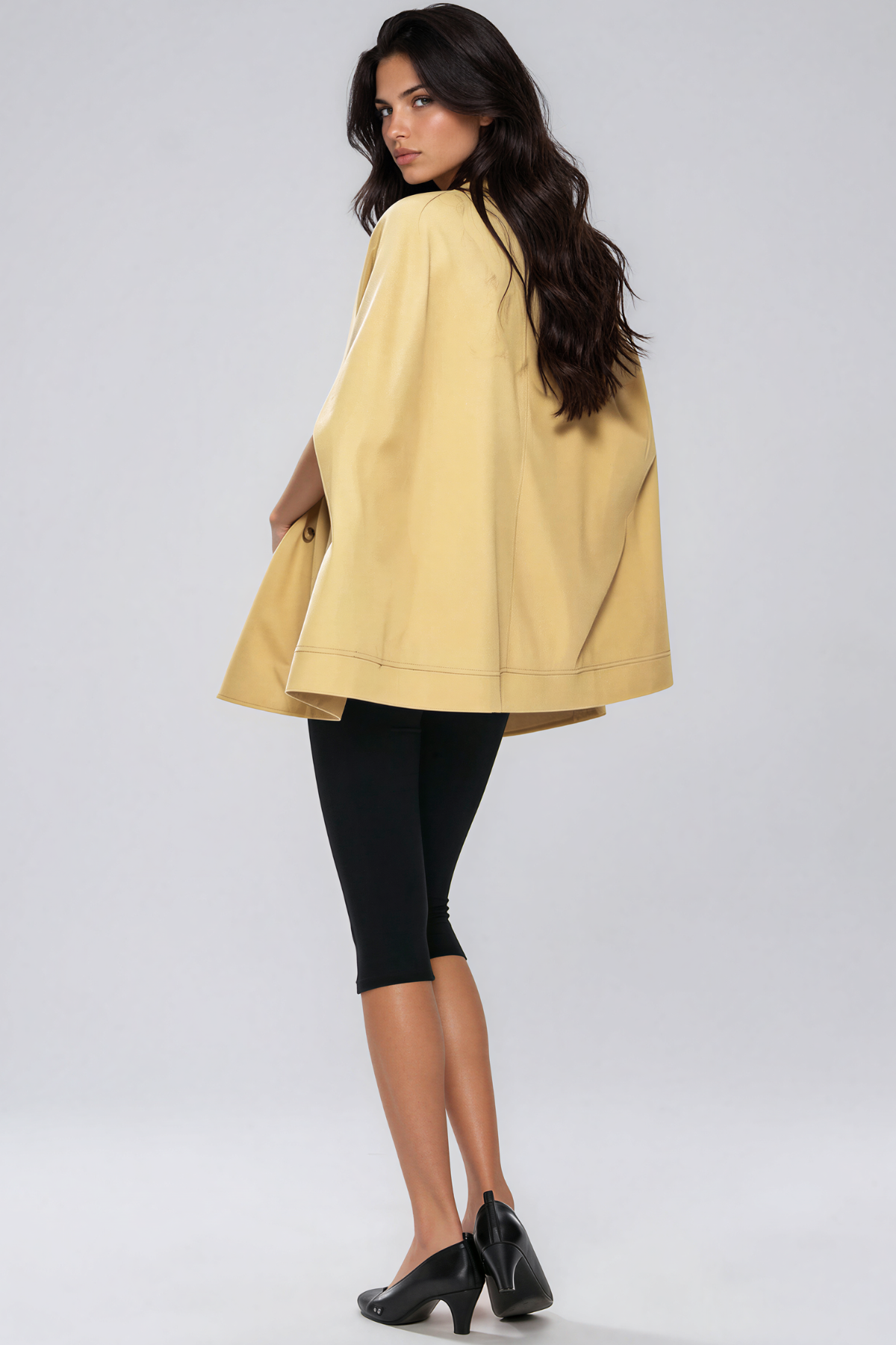 Khwaja Cape Sleeve Double Breasted Jacket