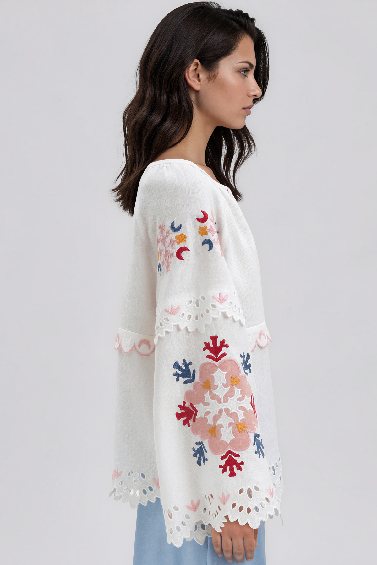 Kia Embroidered Floral Top