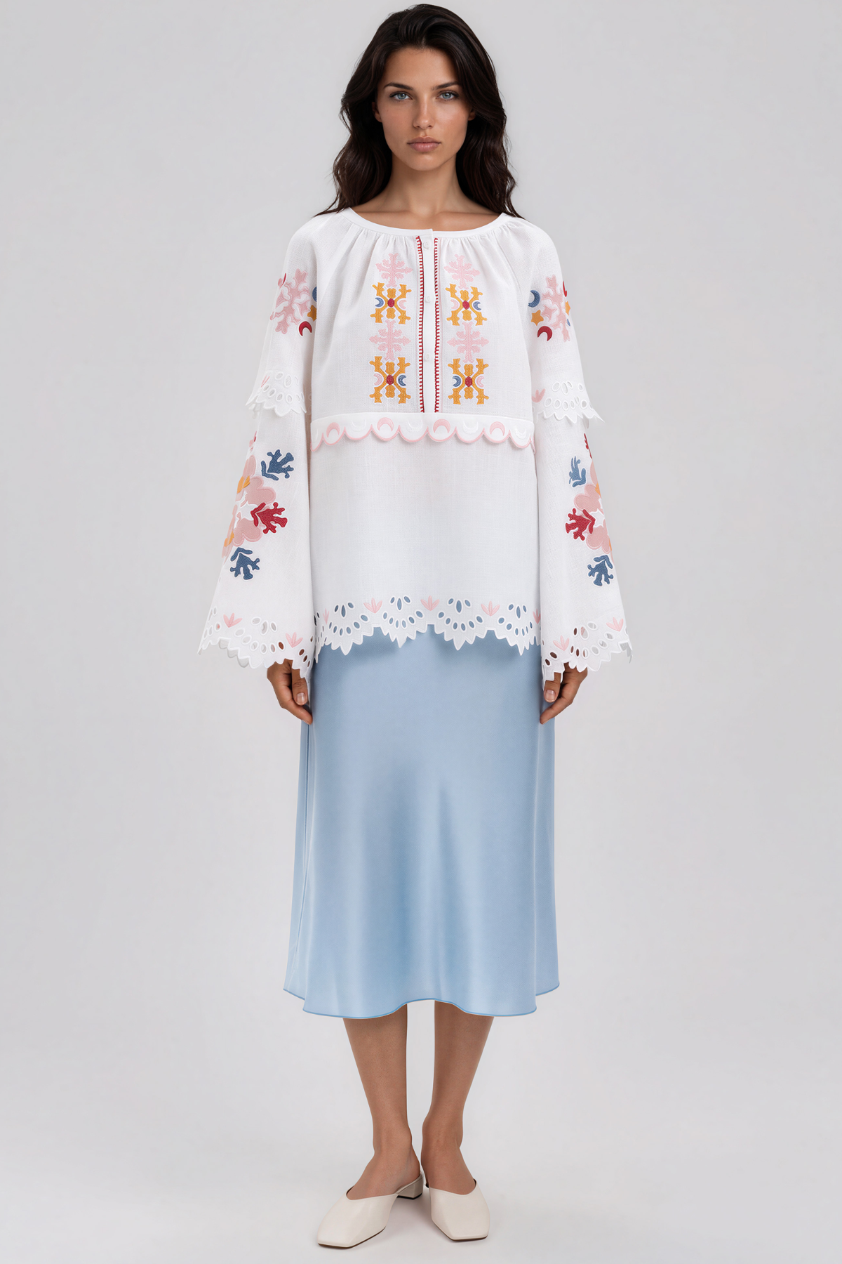 Kia Embroidered Floral Top