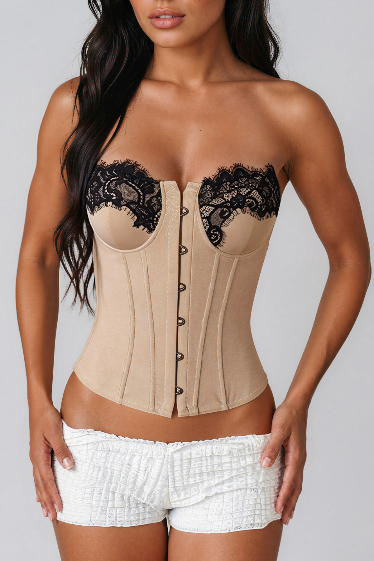Kiaan Strapless Corset Lace Top