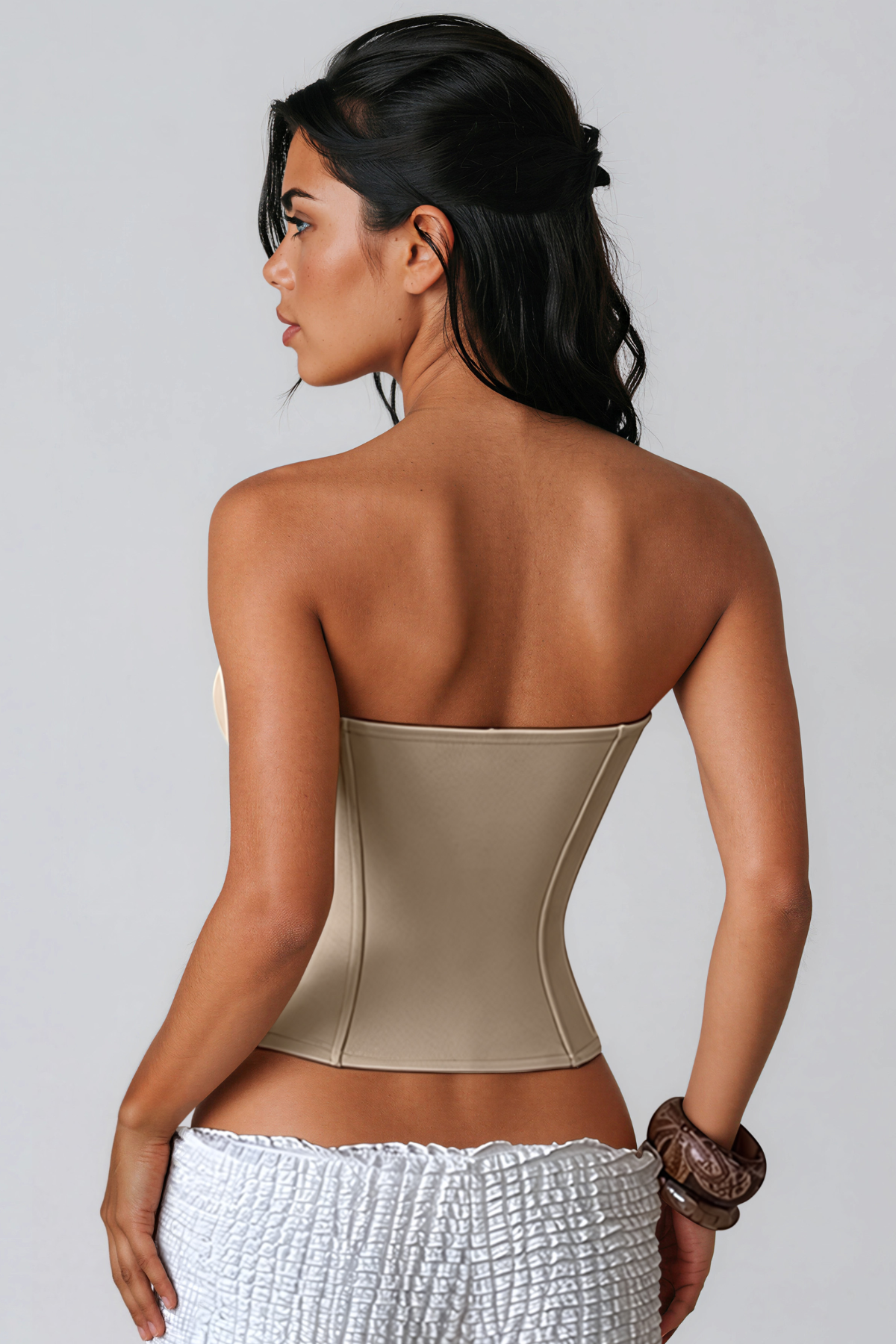 Kiaan Strapless Corset Lace Top
