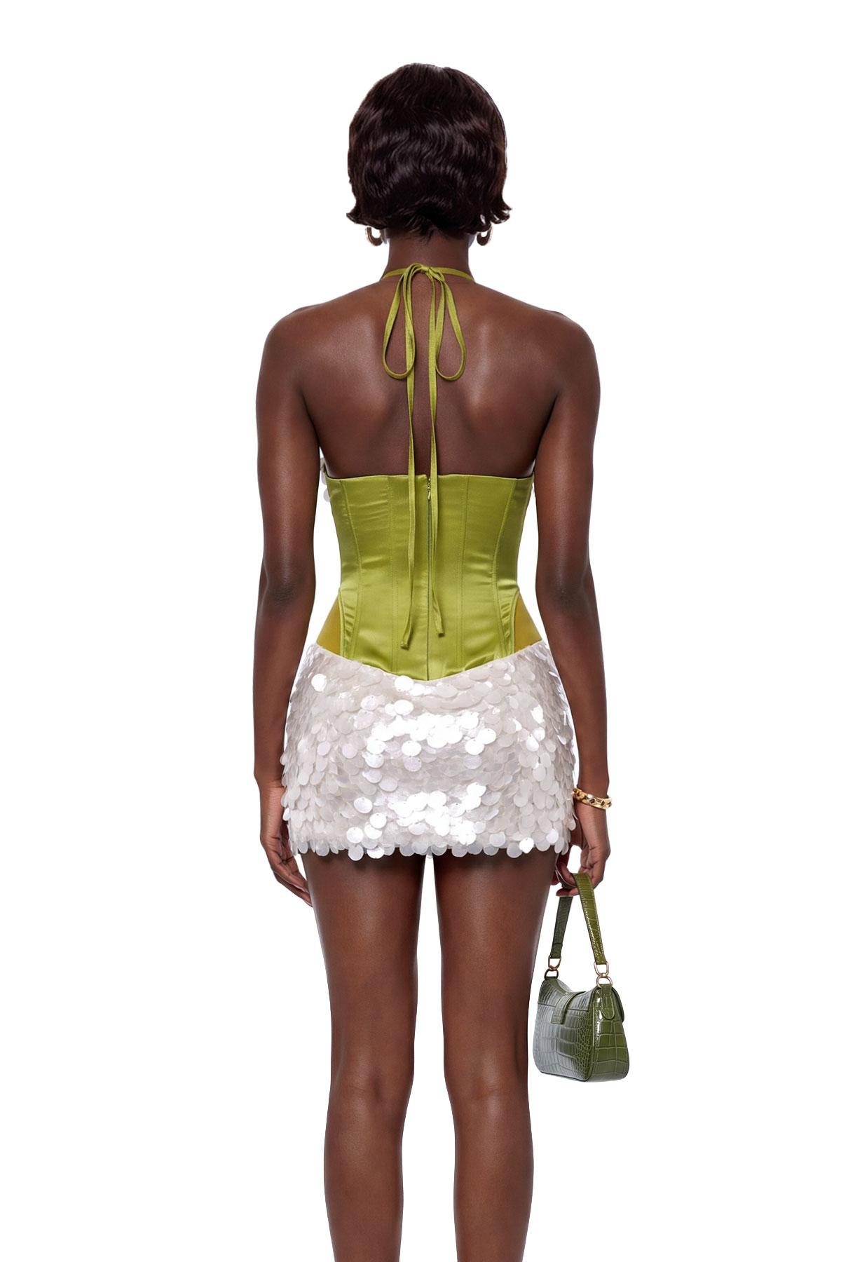 Kianda Halter Neck Sequin Mini Dress