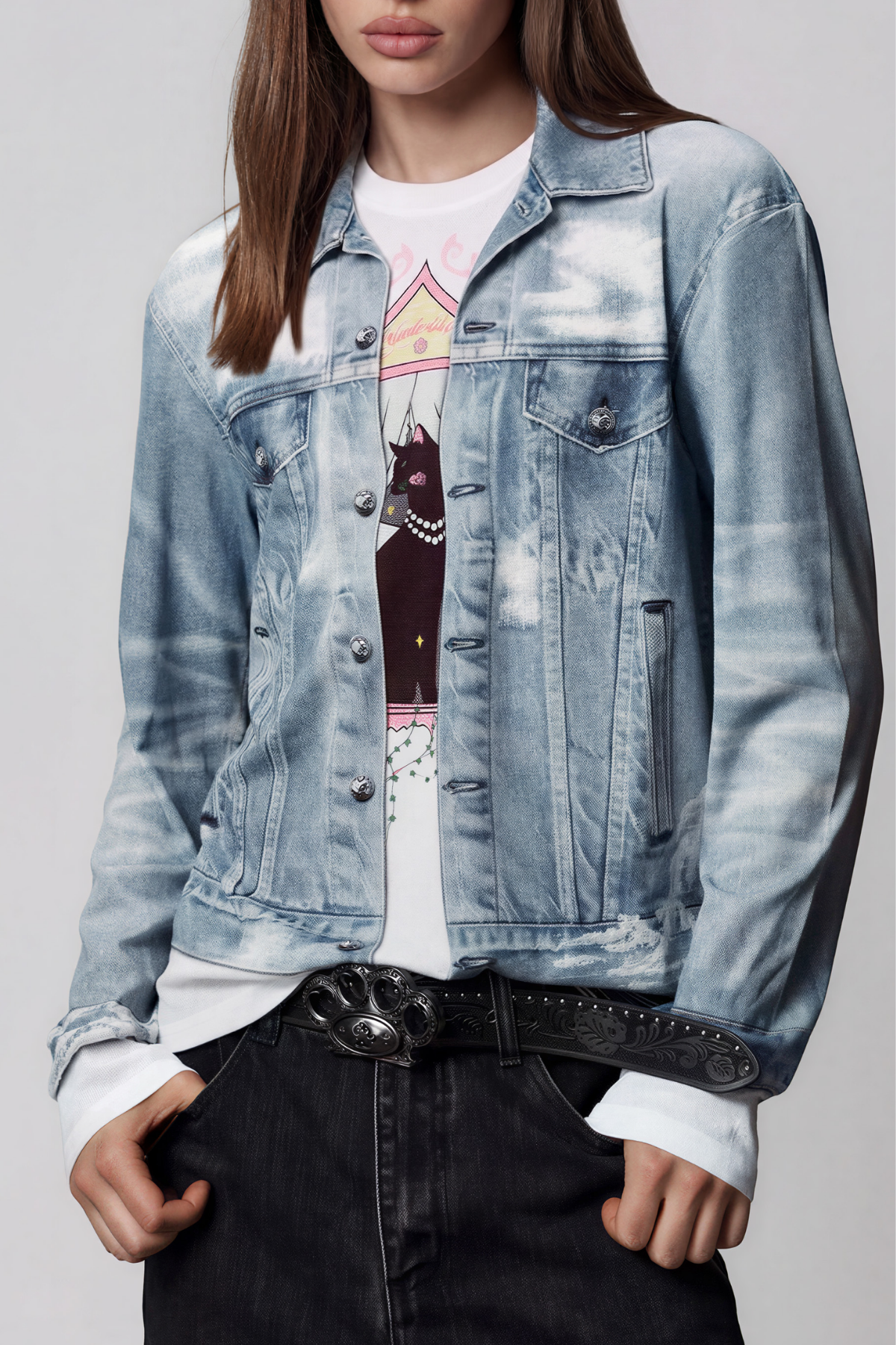 Kianga Long Sleeve Print Top