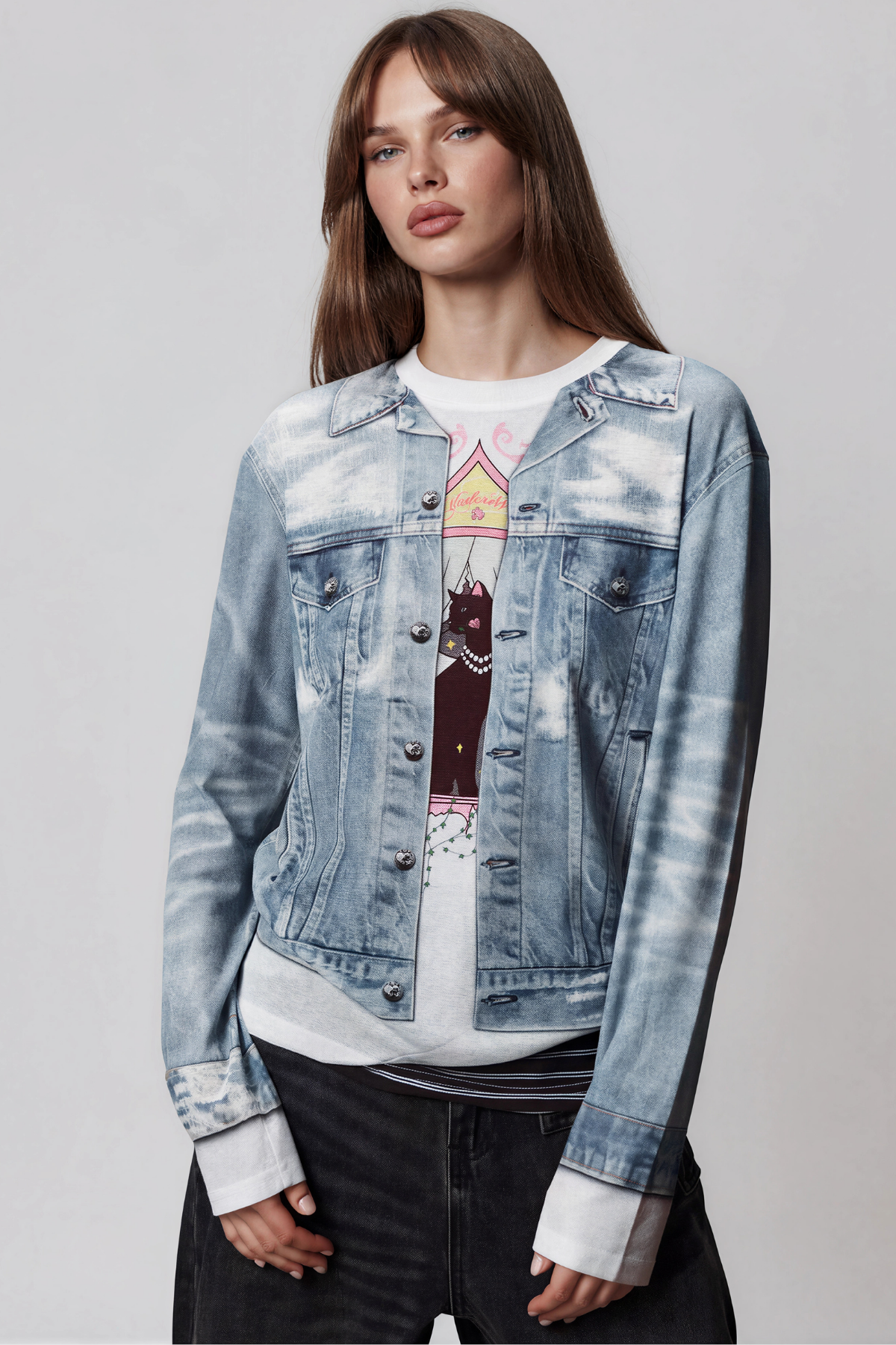 Kianga Long Sleeve Print Top