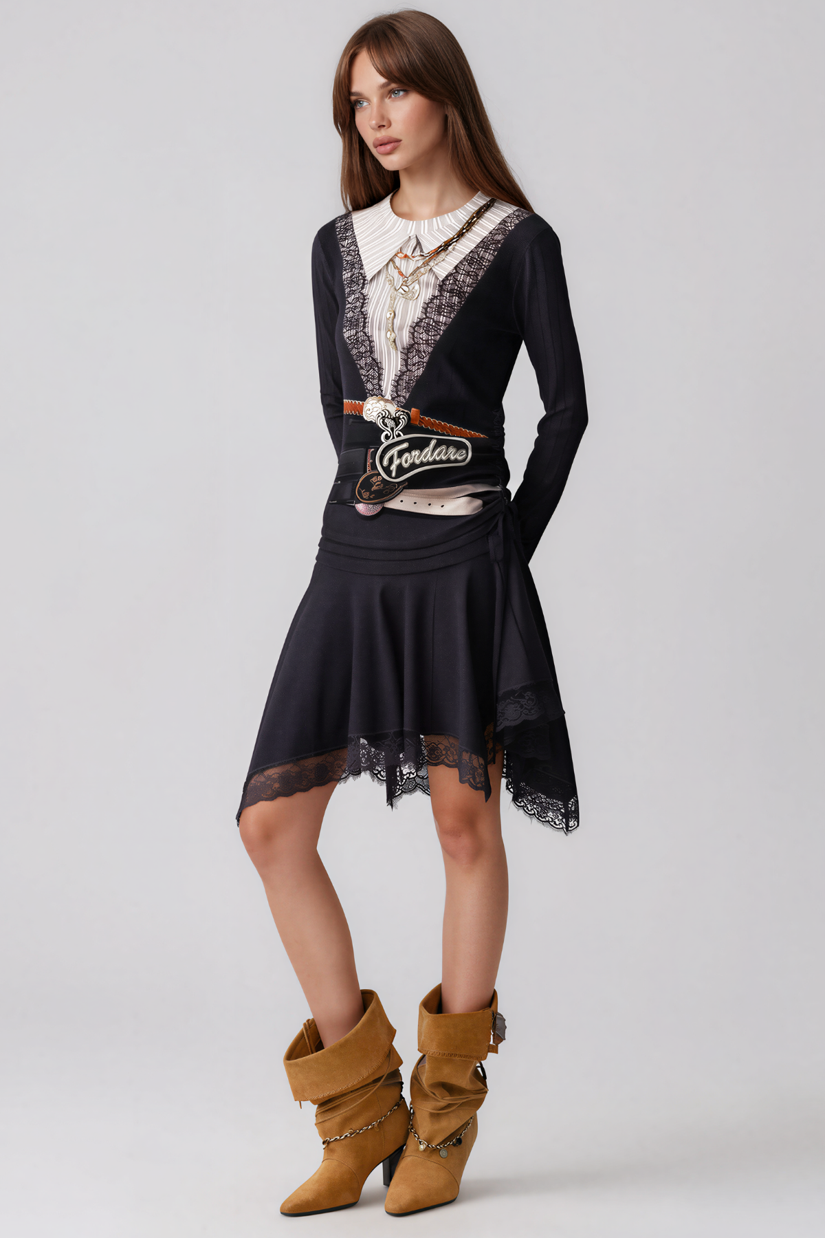 Kiango Lace Print Top