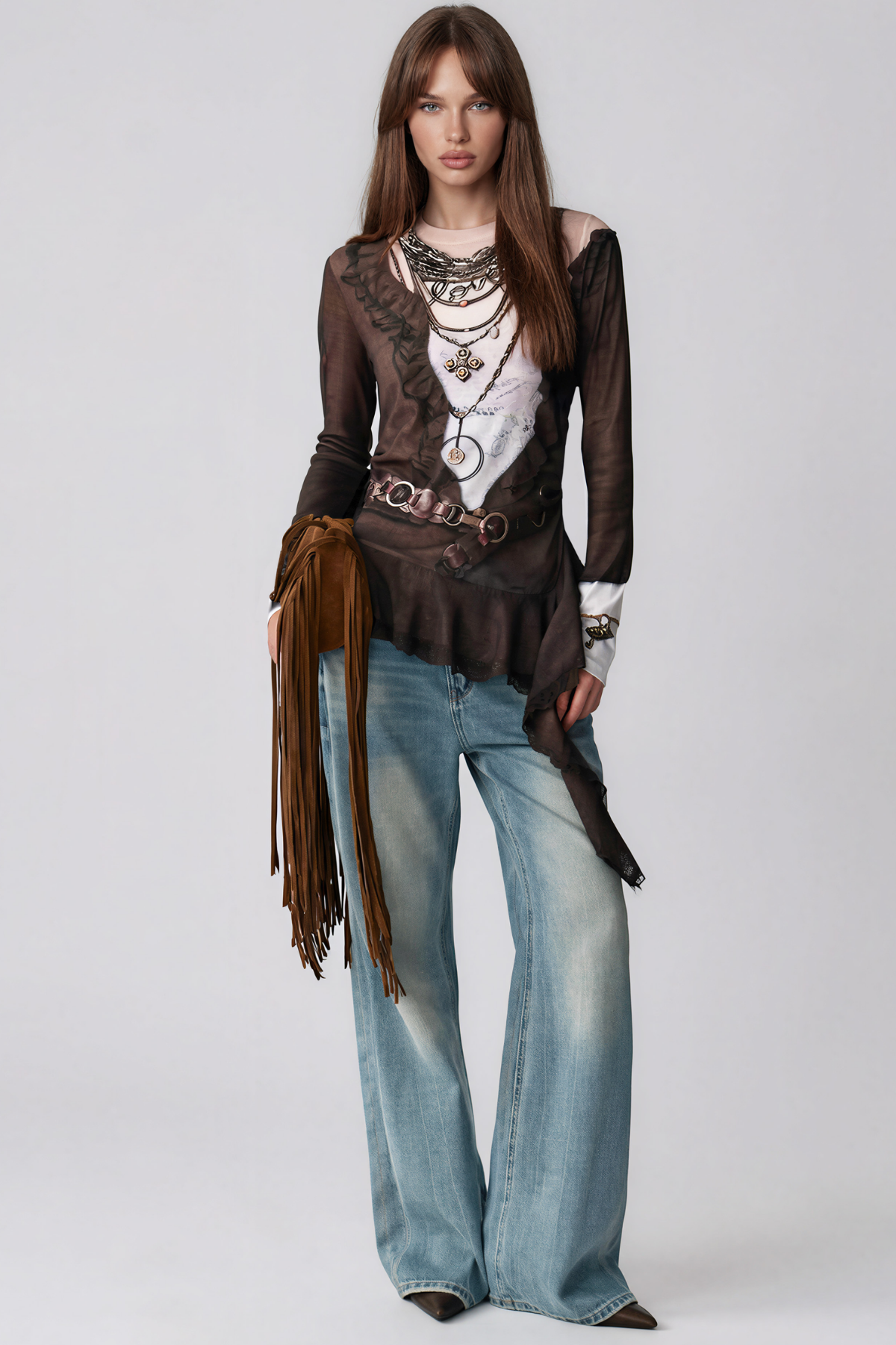 Kianna Lace Print Top