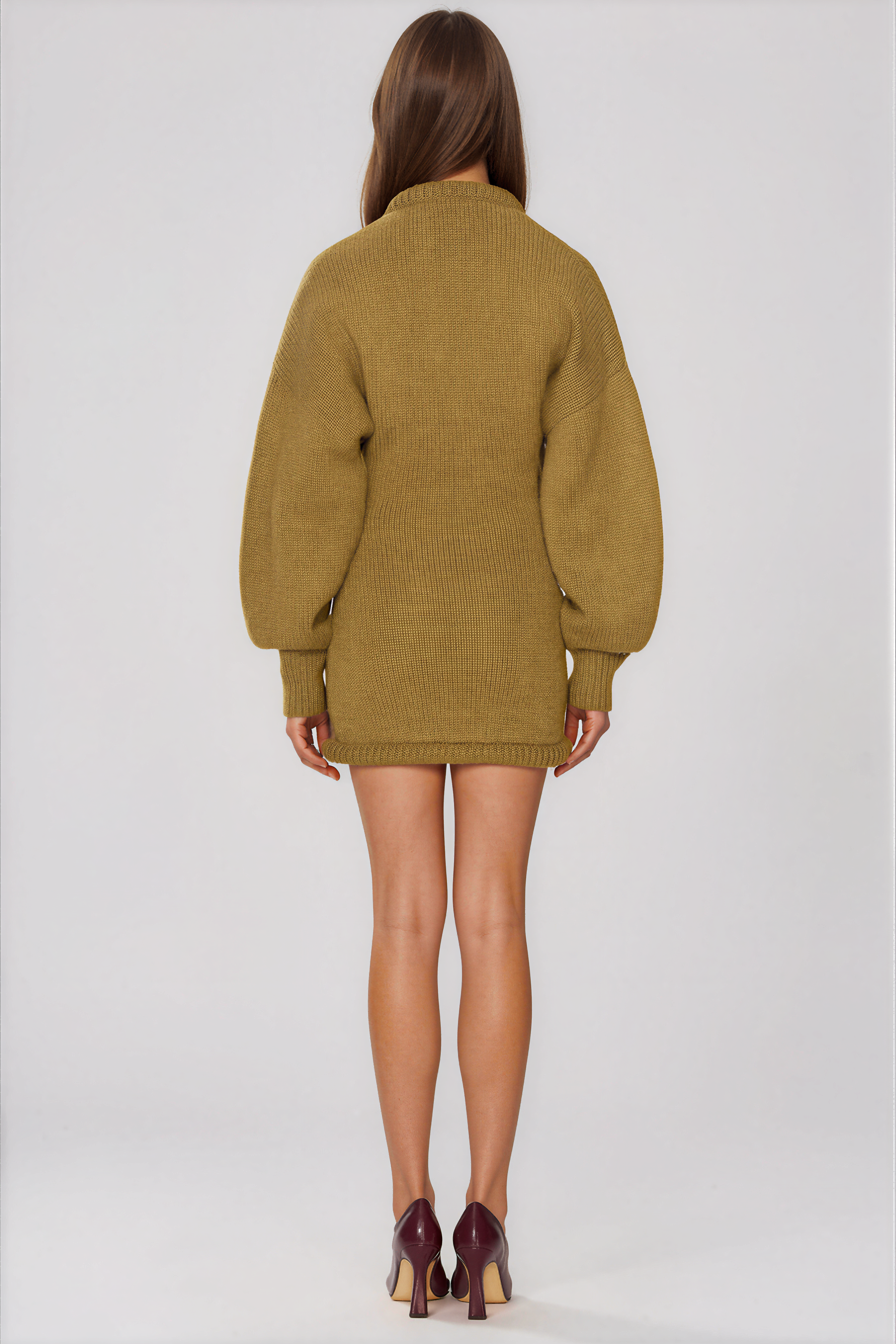 Kiara Balloon Sleeve Knit Mini Dress