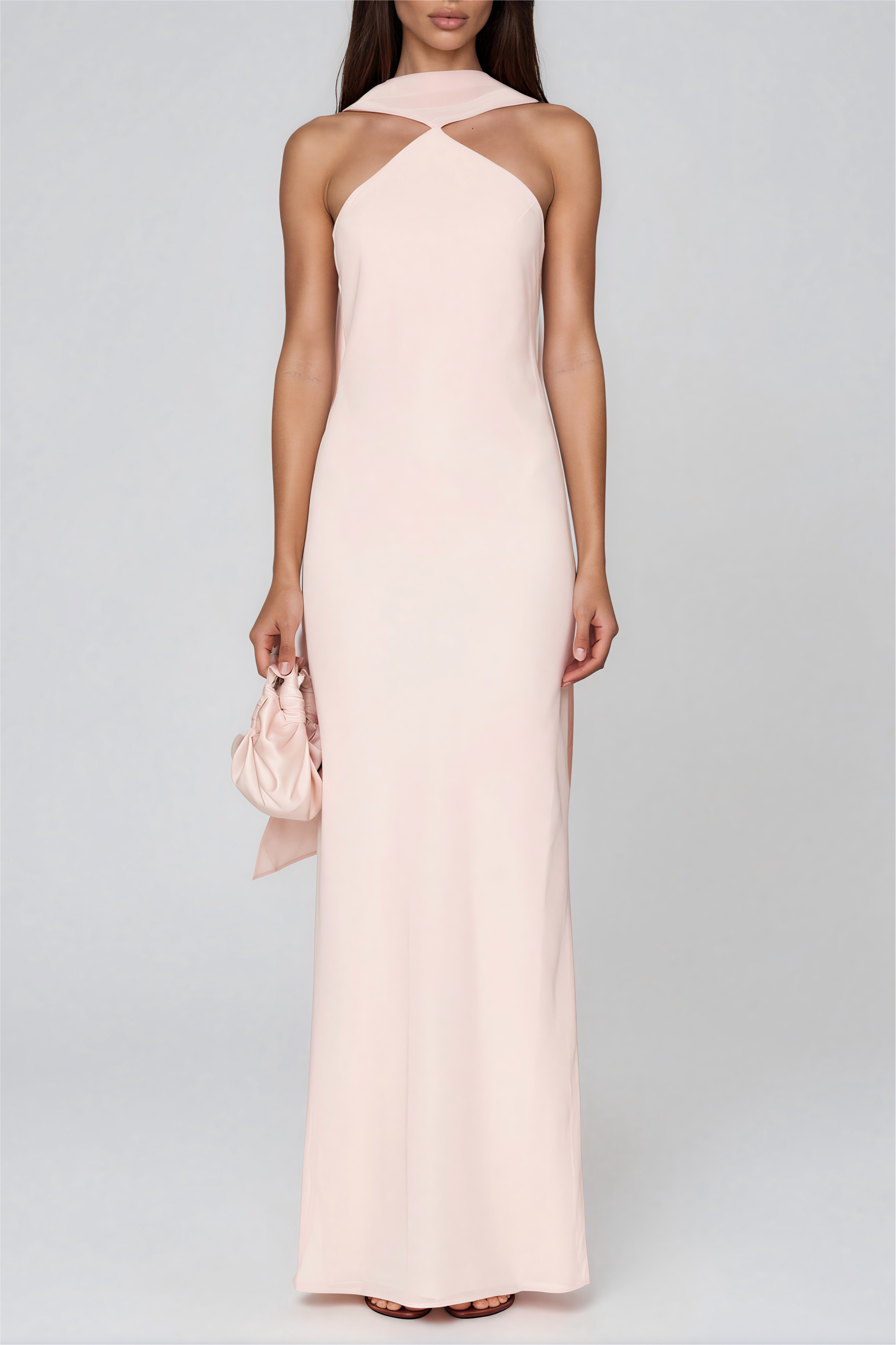 Kibibi Mesh Scarf Maxi Dress