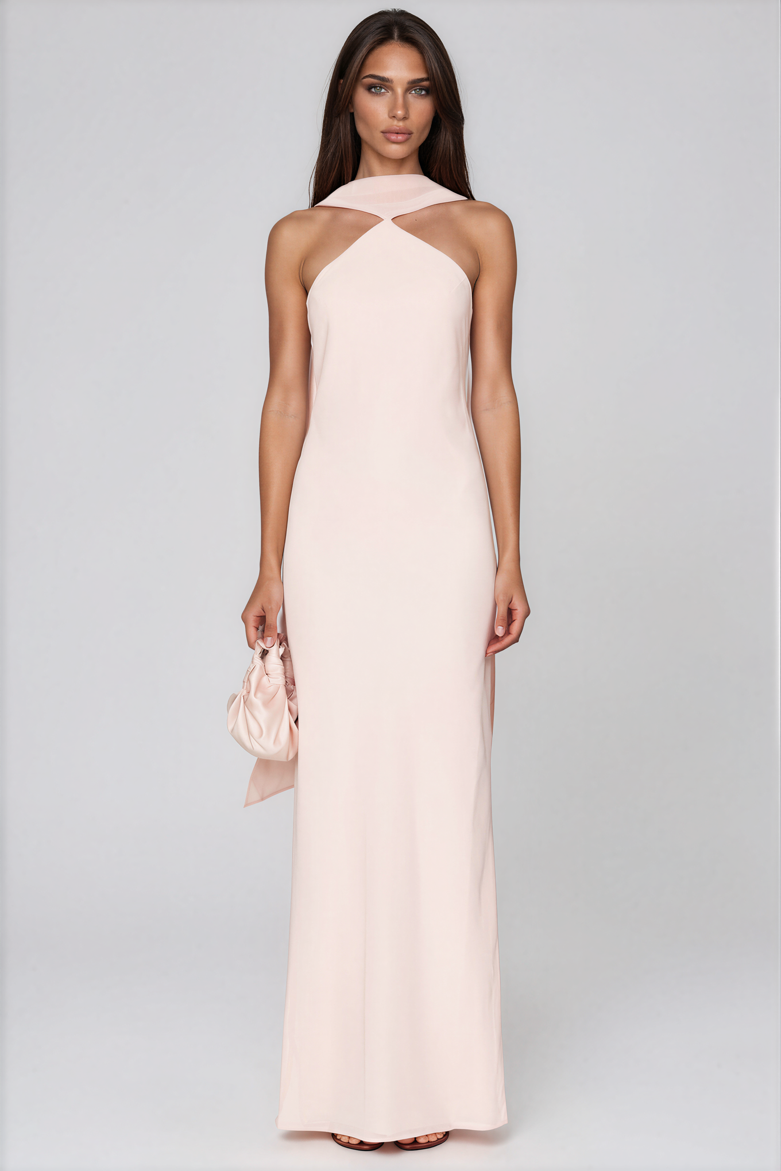 Kibibi Mesh Scarf Maxi Dress