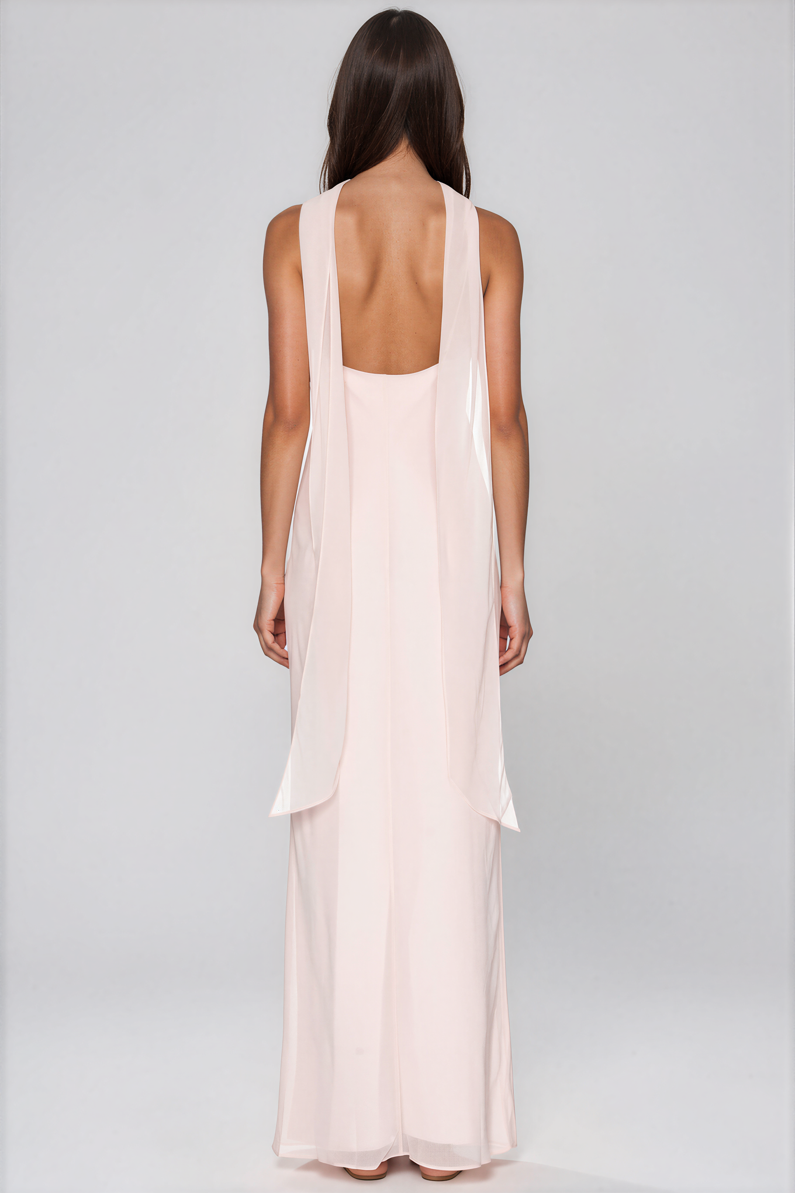 Kibibi Mesh Scarf Maxi Dress