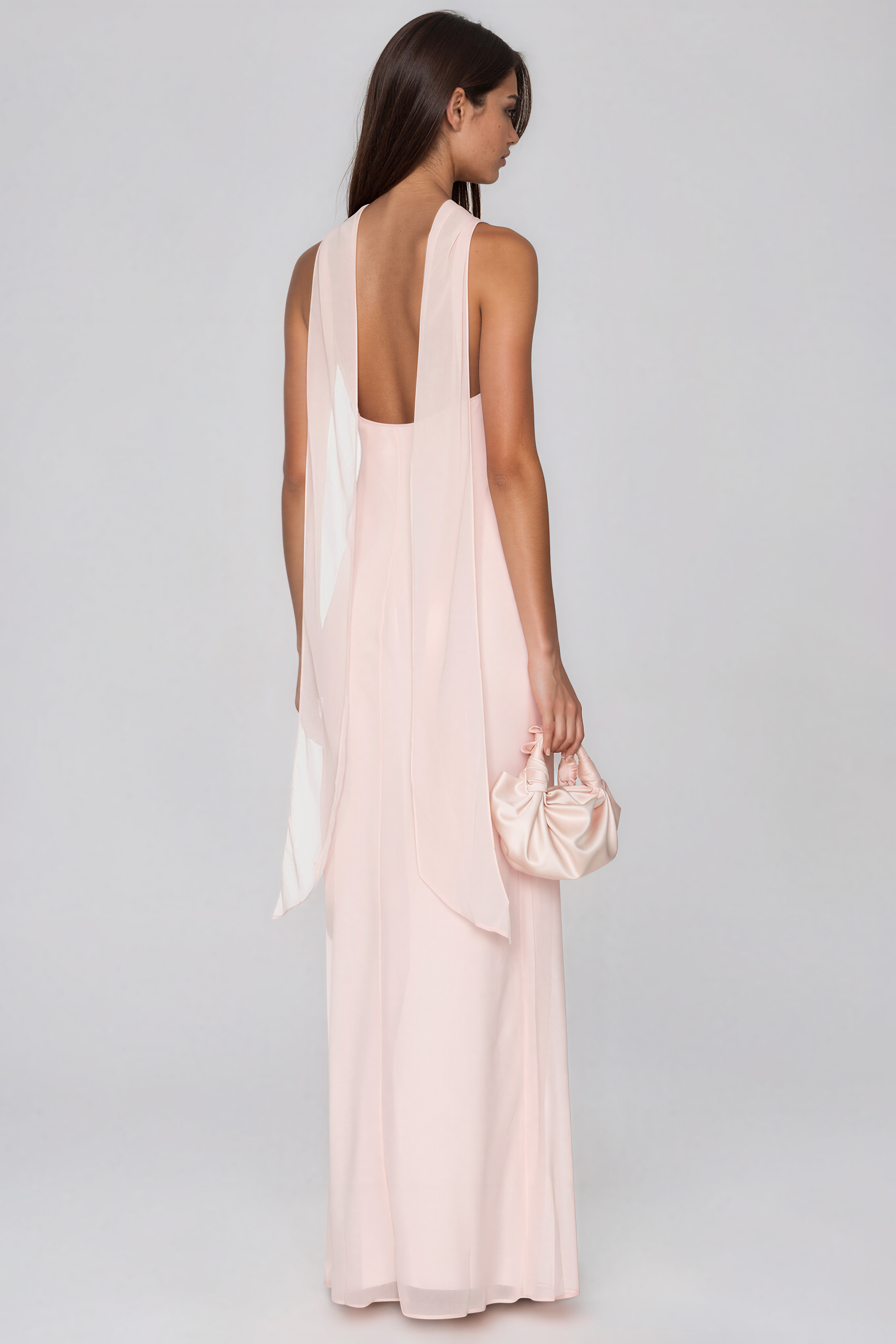 Kibibi Mesh Scarf Maxi Dress