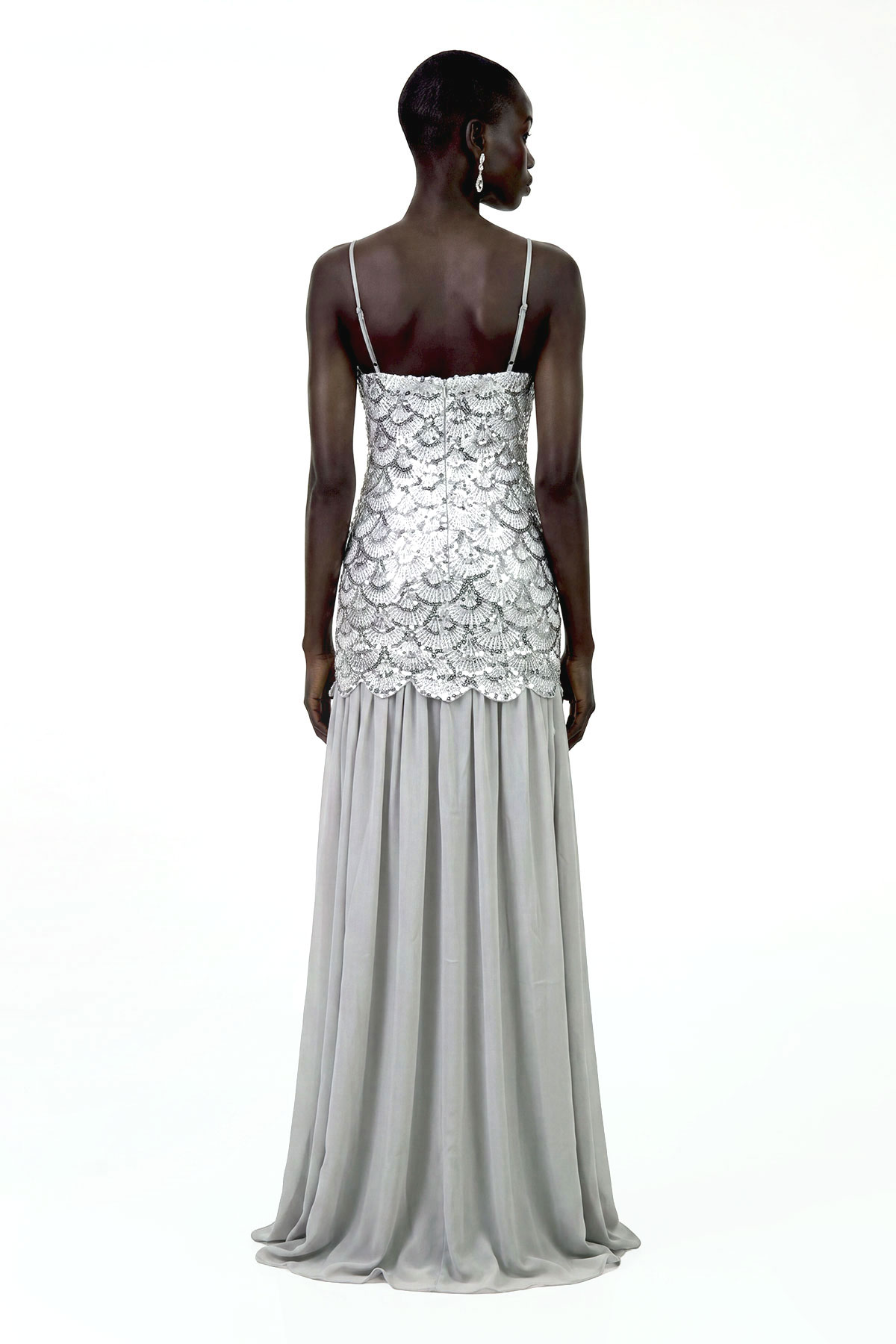 Kida Spaghetti Sequin Maxi Dress
