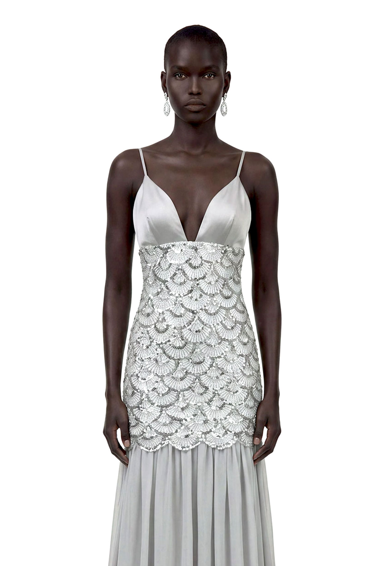 Kida Spaghetti Sequin Maxi Dress