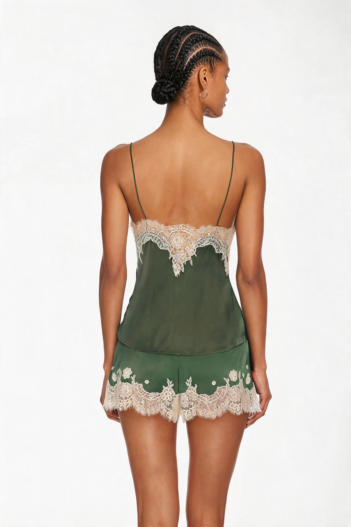 Kiefer Spaghetti Lace Shorts Set