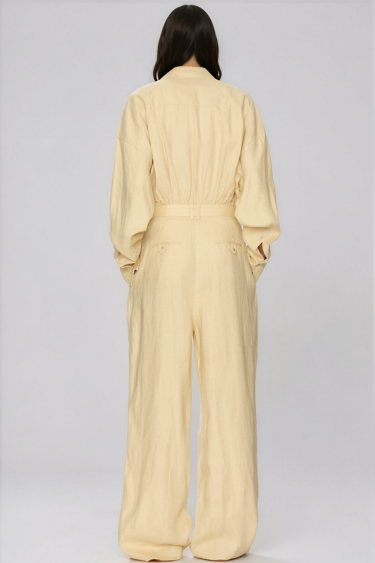 Kierra Long Sleeve Ruch Jumpsuit