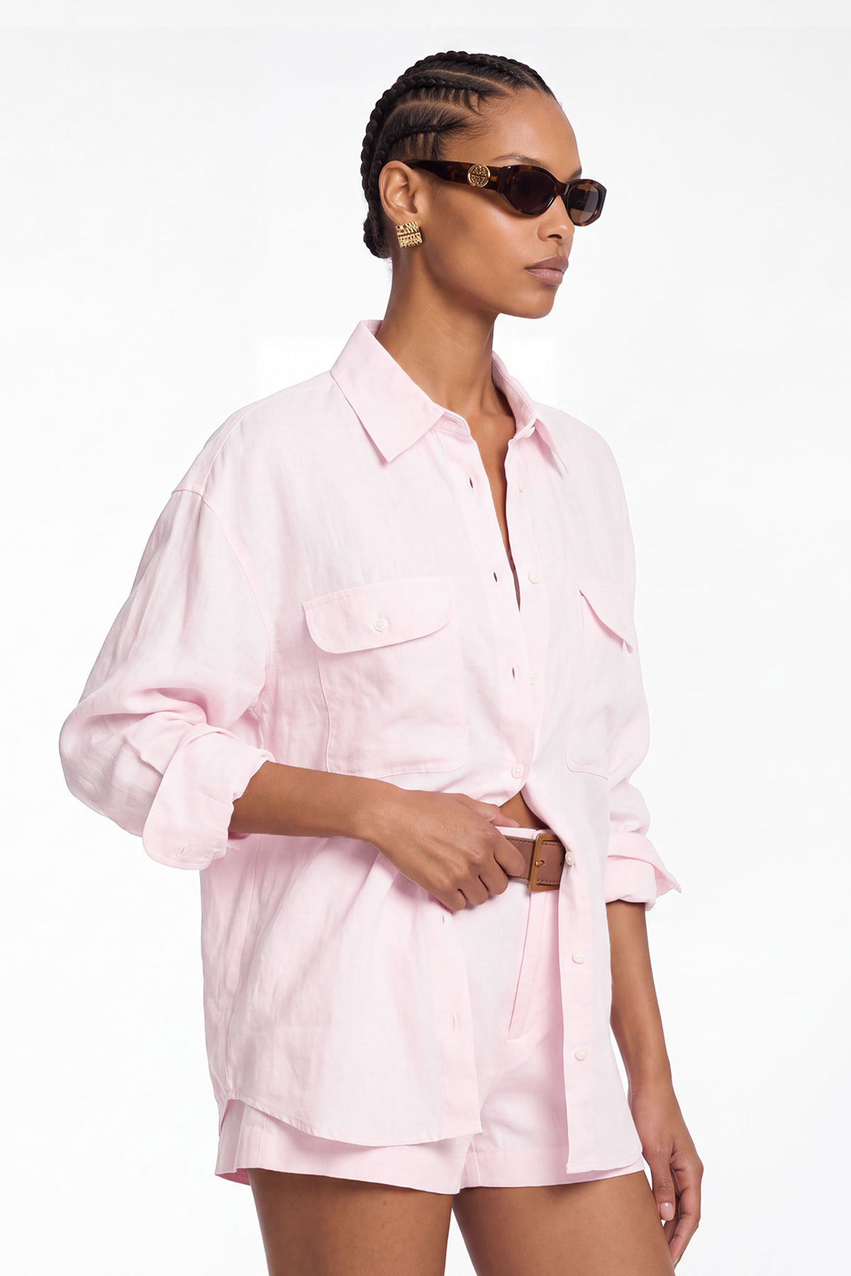 Kierra Long Sleeve Ruch Shorts Set