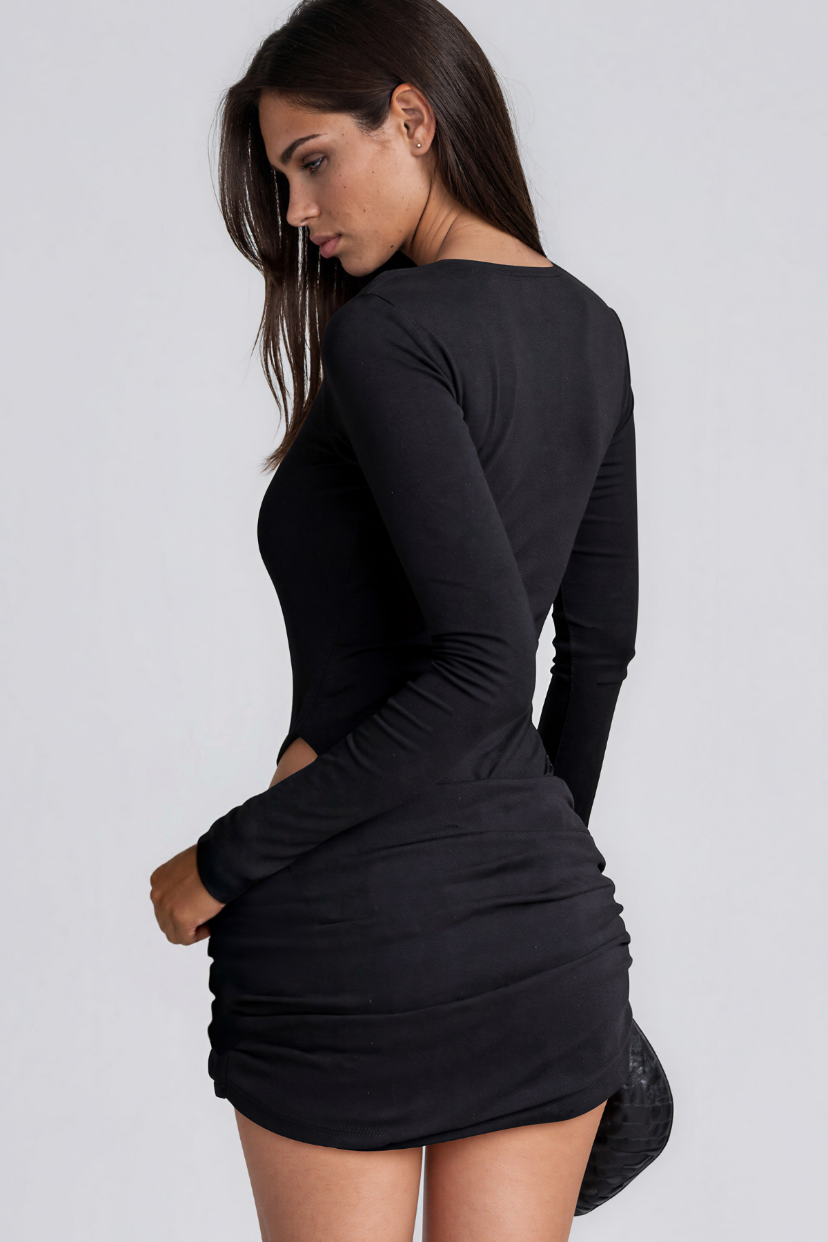 Kijana Plunge Ruch Skirt Set