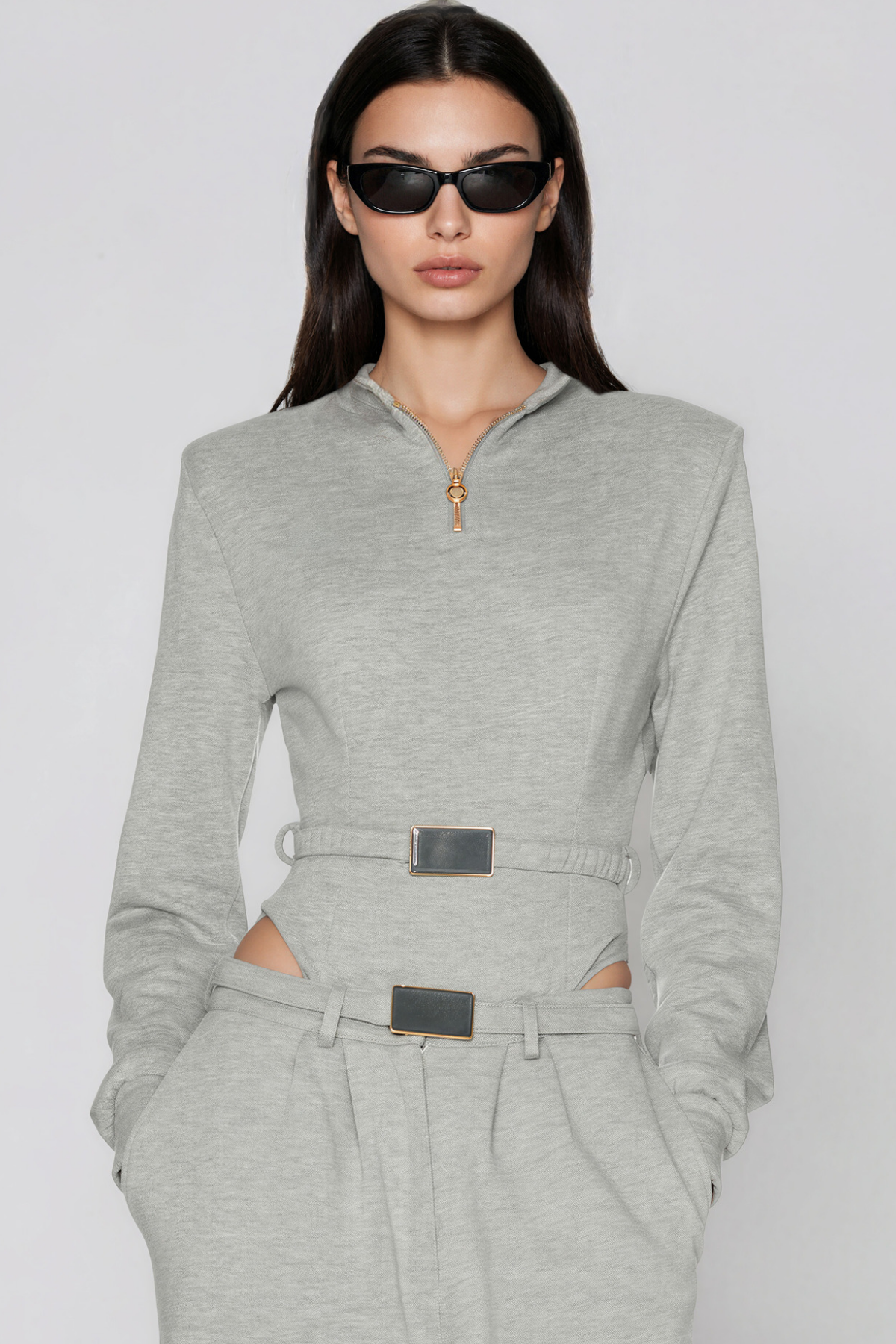 Kimberly Hooded Belt Bodysuit