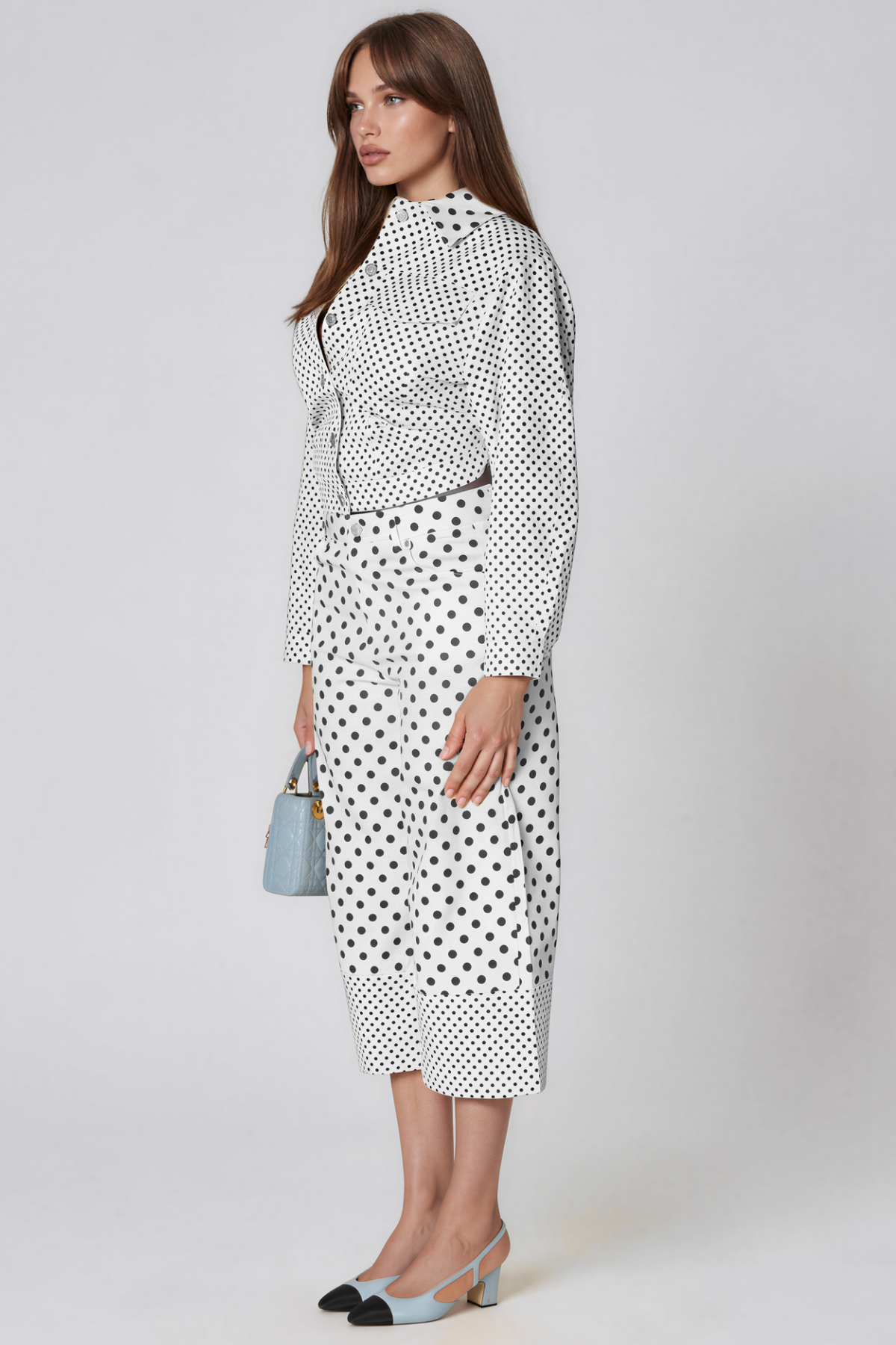 Kimmy Long Sleeve Dot Pants Set