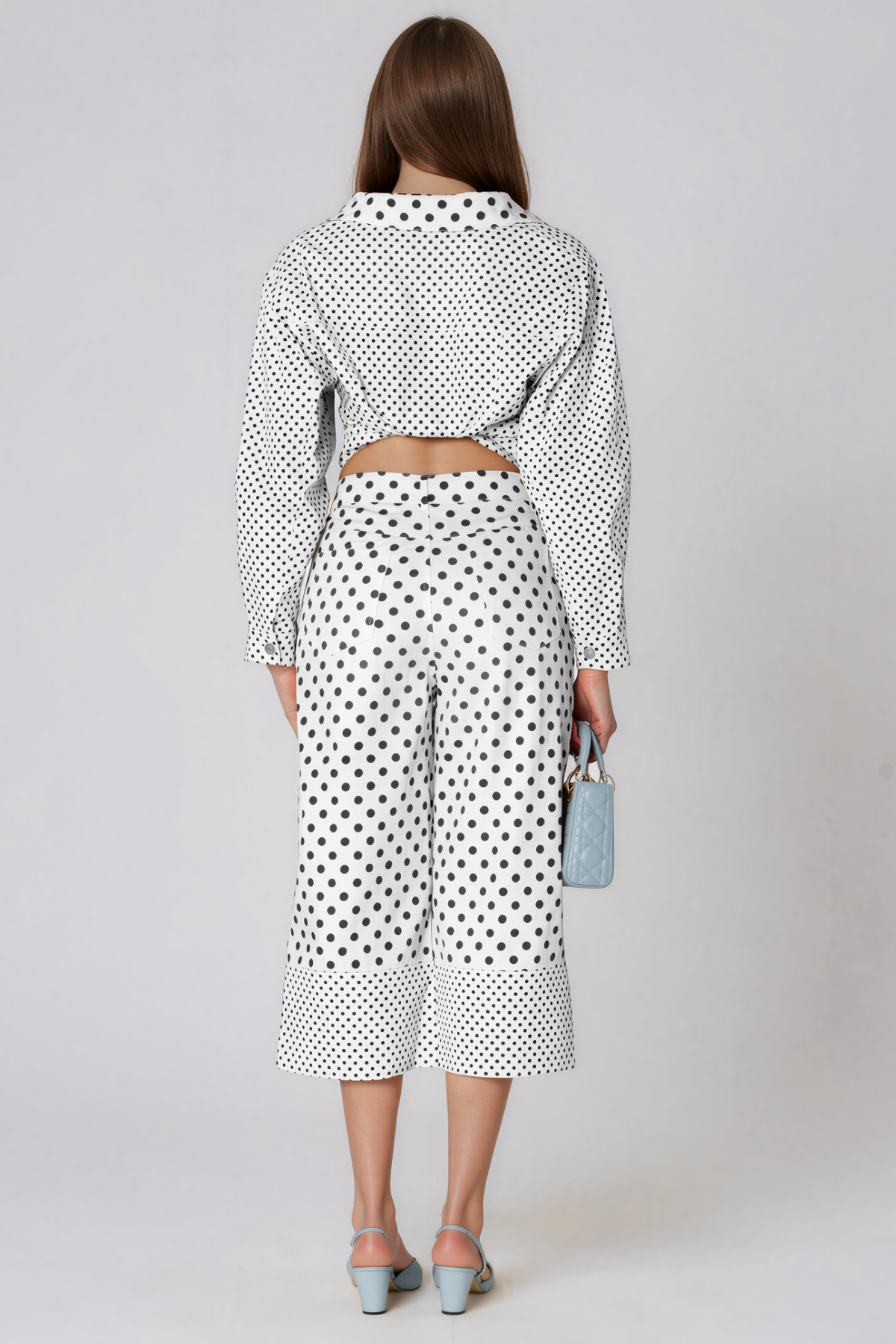 Kimmy Long Sleeve Dot Pants Set