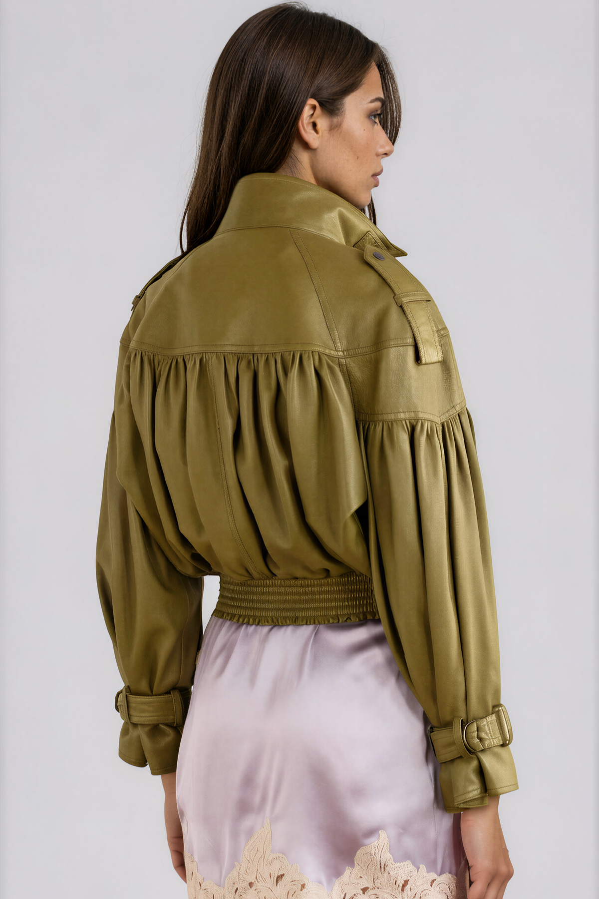 Kineks Leather Trench Coat