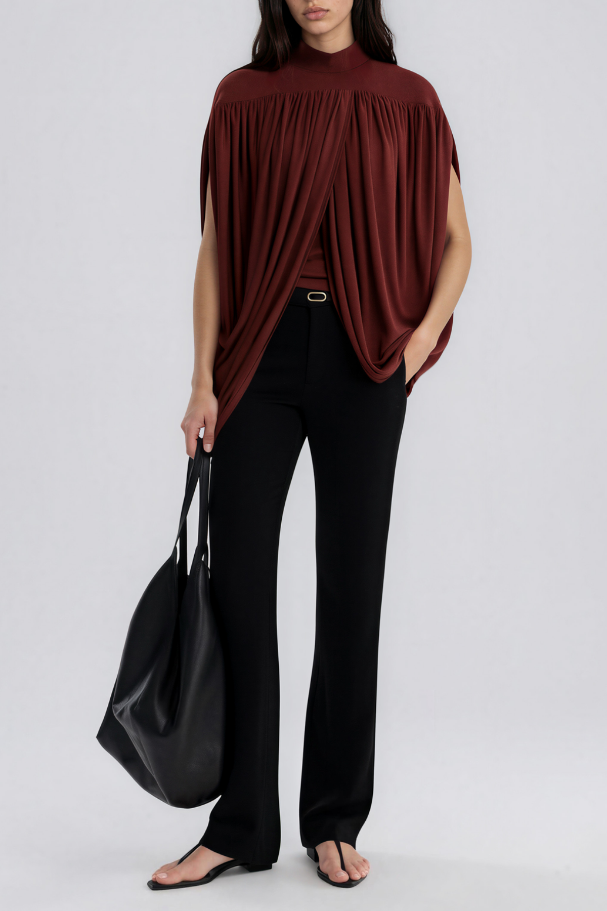 Kinfe Cape Sleeve Draped Top