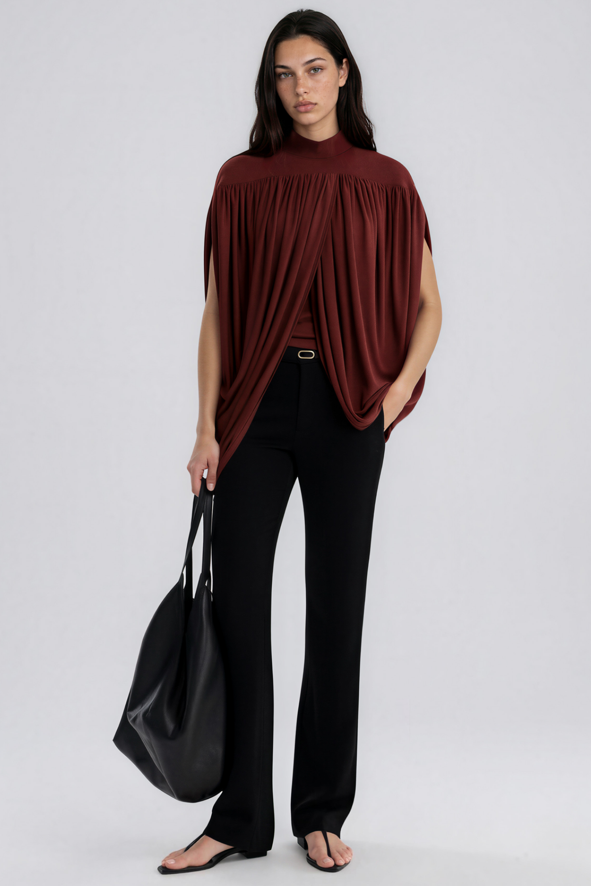 Kinfe Cape Sleeve Draped Top