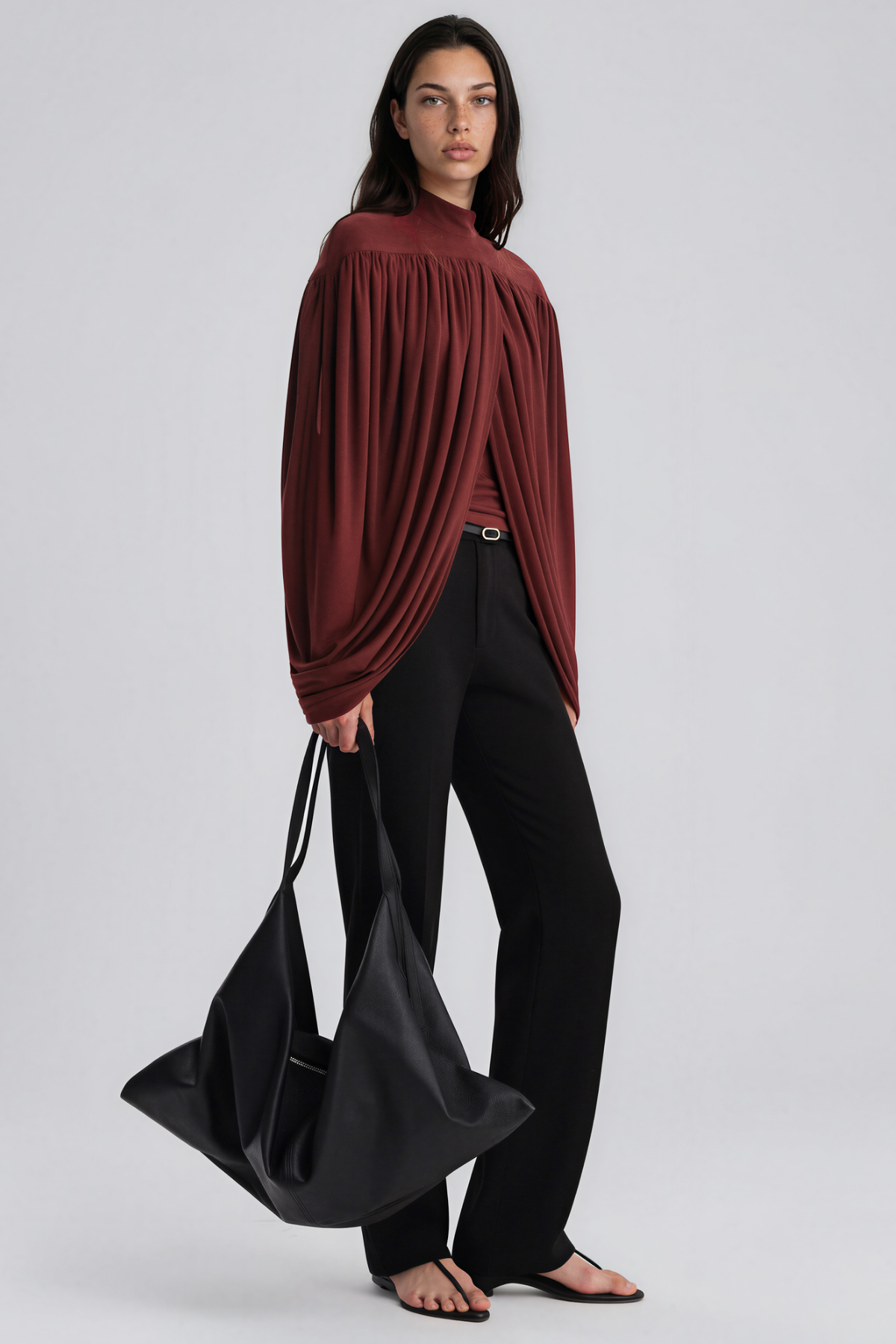 Kinfe Cape Sleeve Draped Top