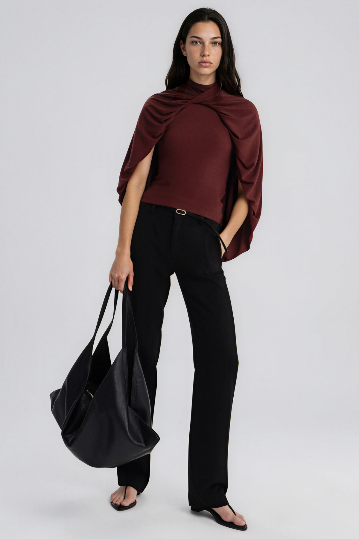 Kinfe Cape Sleeve Draped Top