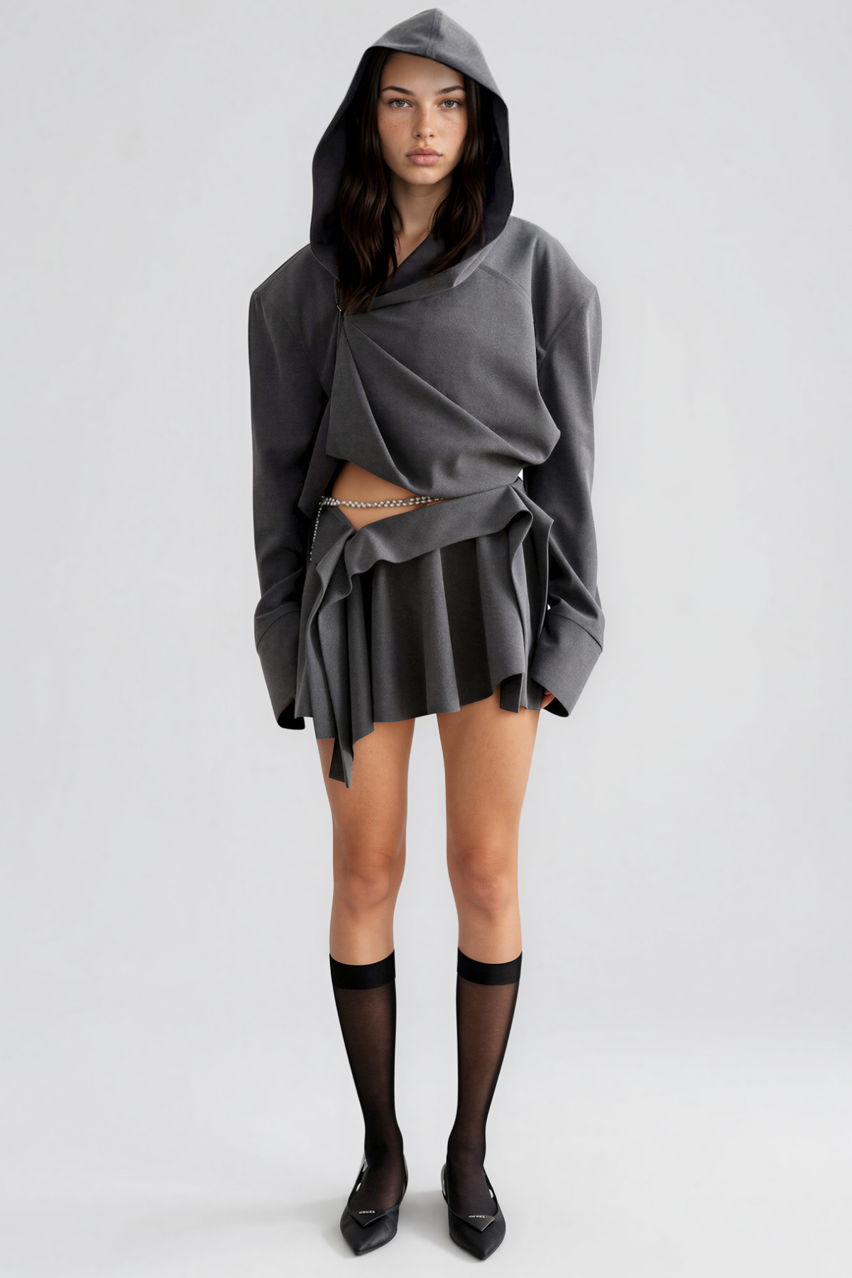 Kingston Asymmetric Ruffle Mini Skirt
