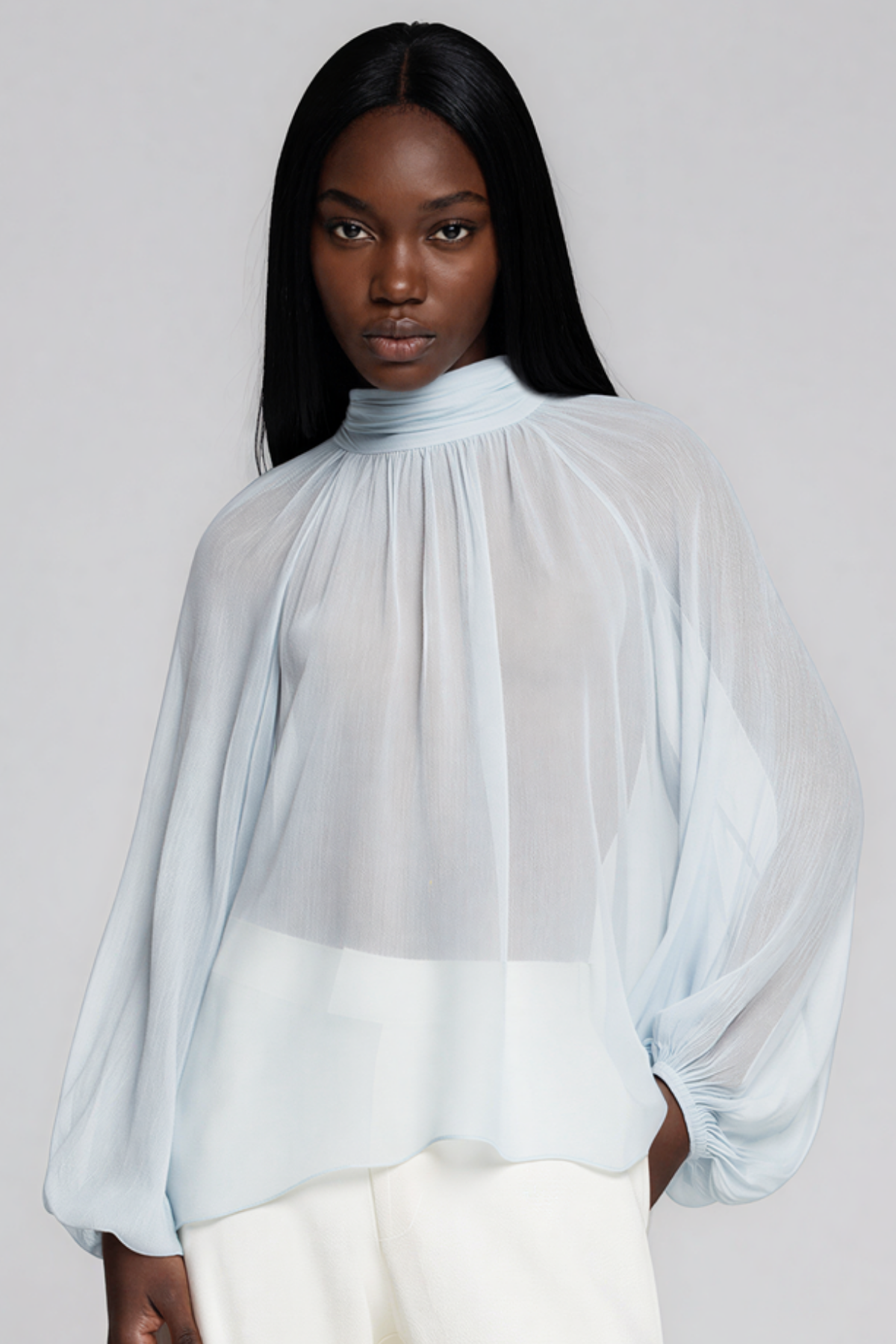Kinsley Balloon Sleeve Mesh Skirt Set