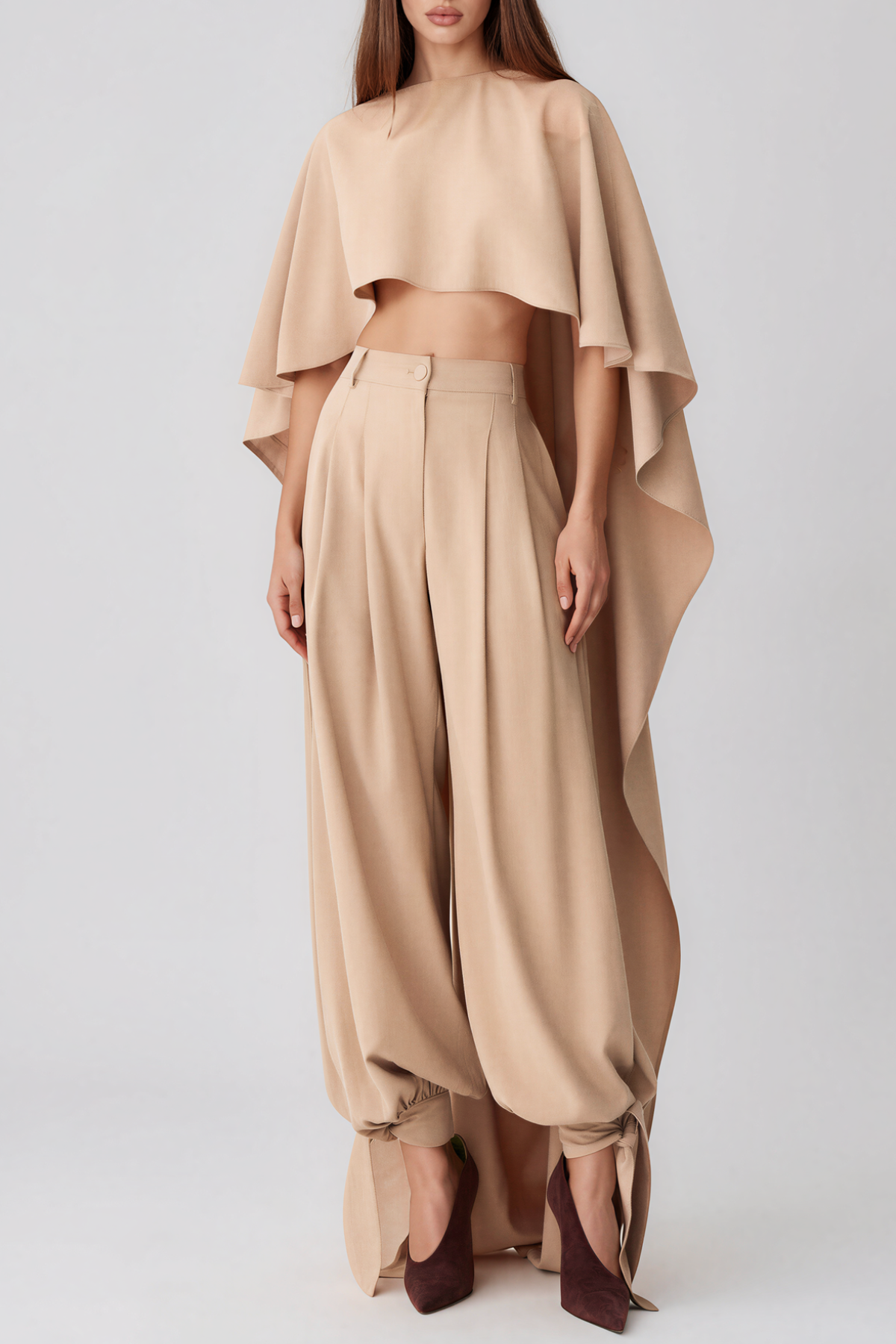 Kinuye Cape Sleeve Pants Set