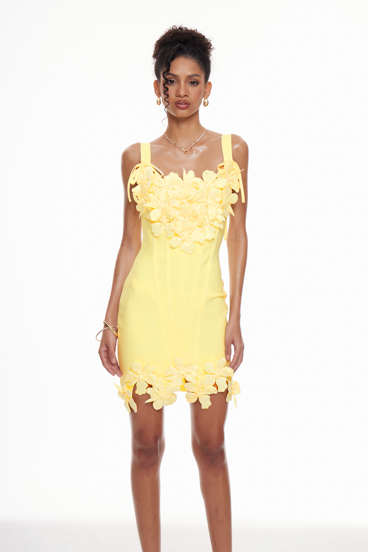 Kira Flower Bandage Mini Dress
