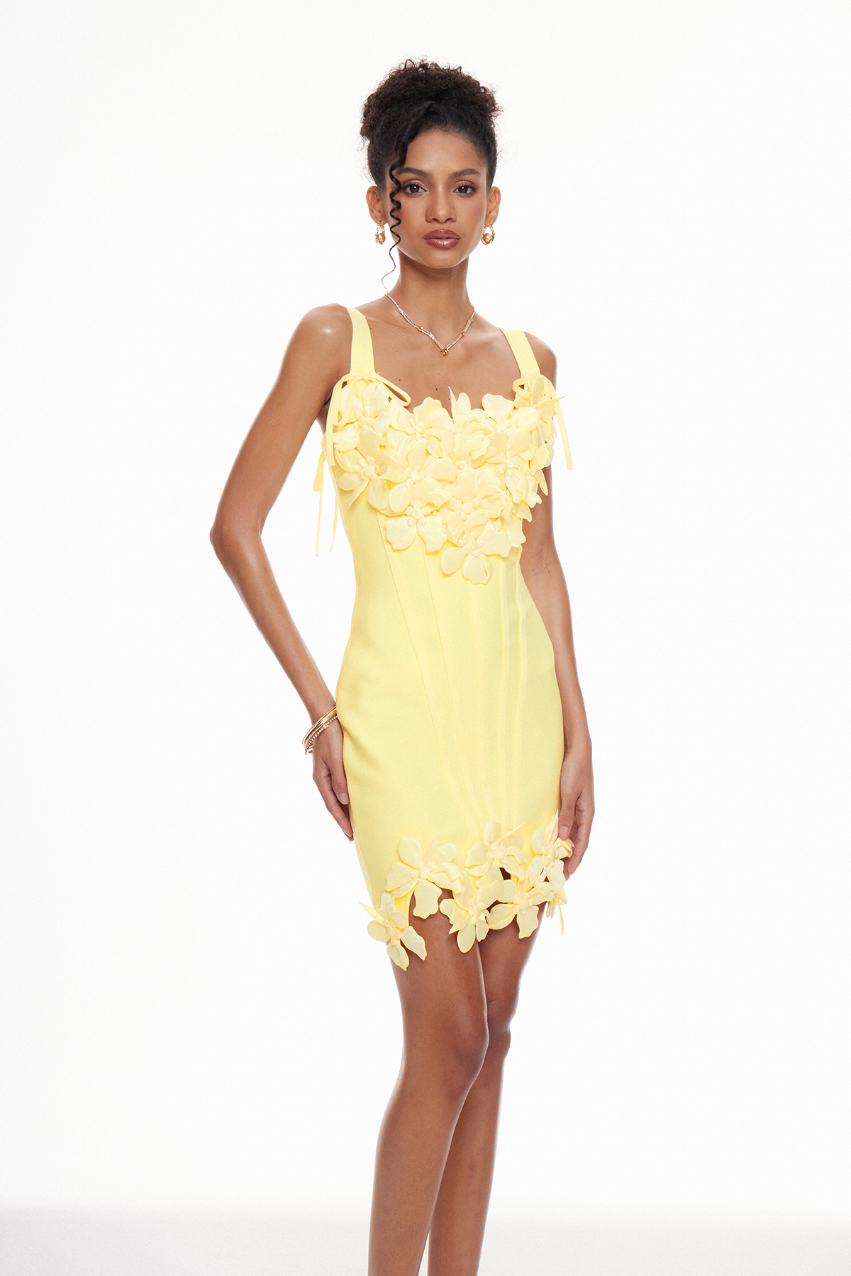 Kira Flower Bandage Mini Dress