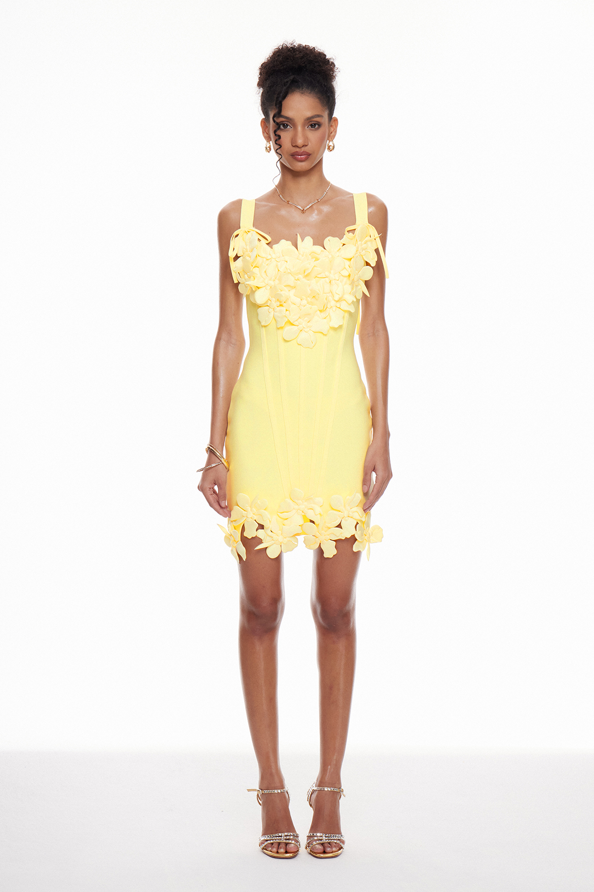 Kira Flower Bandage Mini Dress