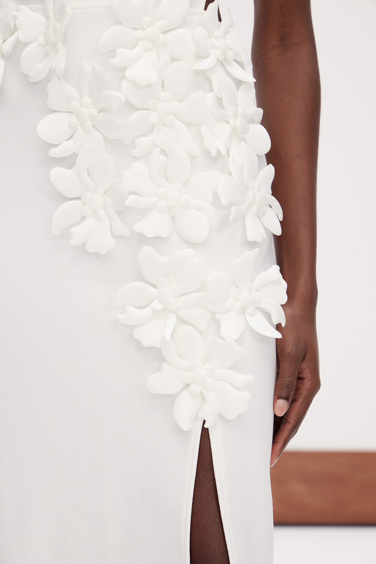 Kira Halter Neck Flower Split Maxi Dress