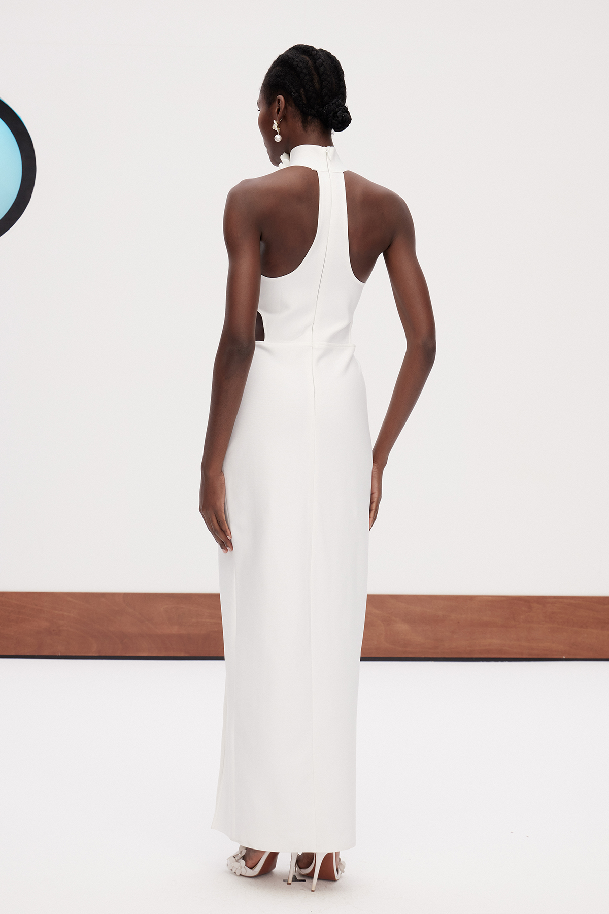 Kira Halter Neck Flower Split Maxi Dress