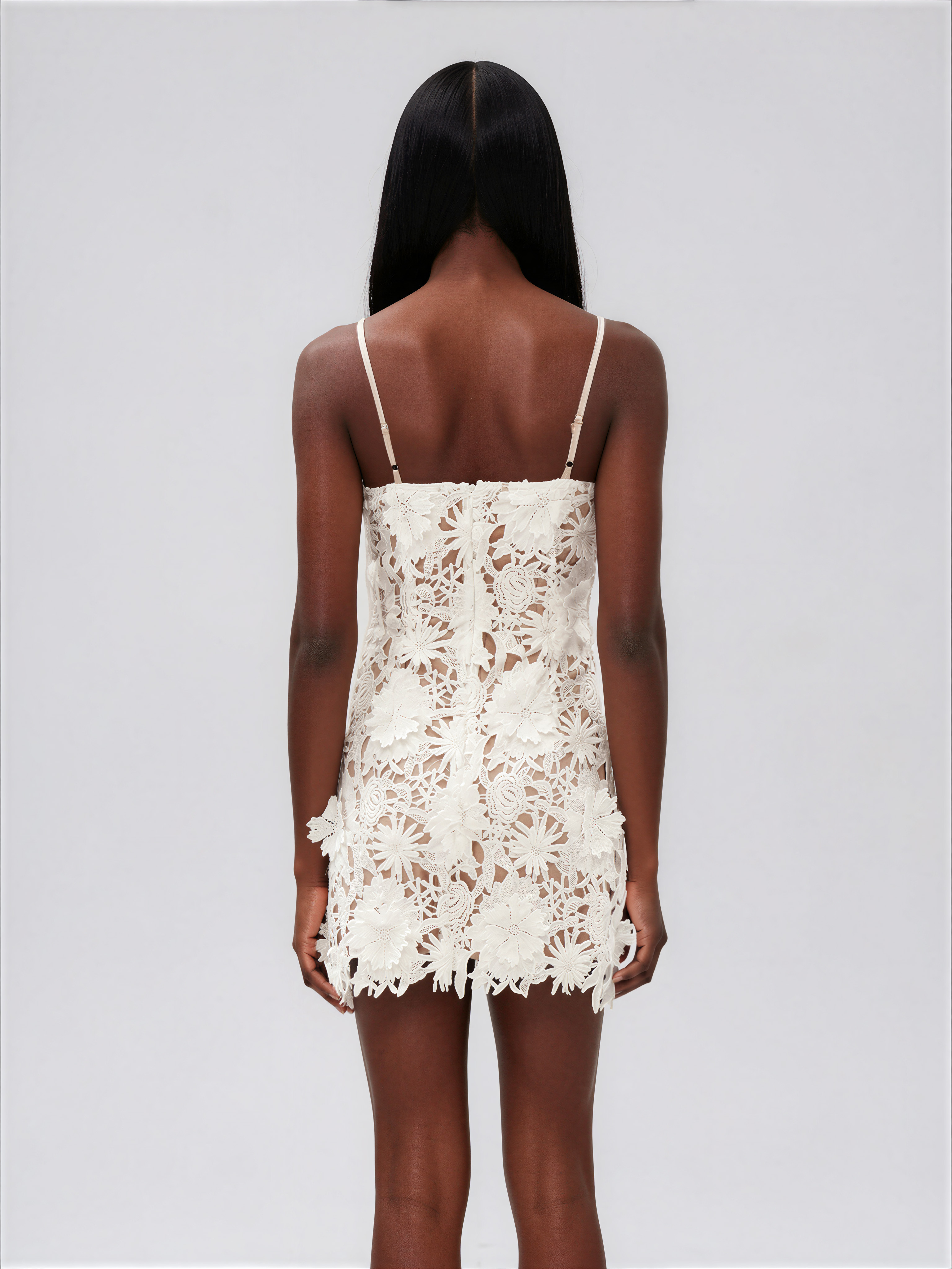 Kira Spaghetti Flower Mini Dress