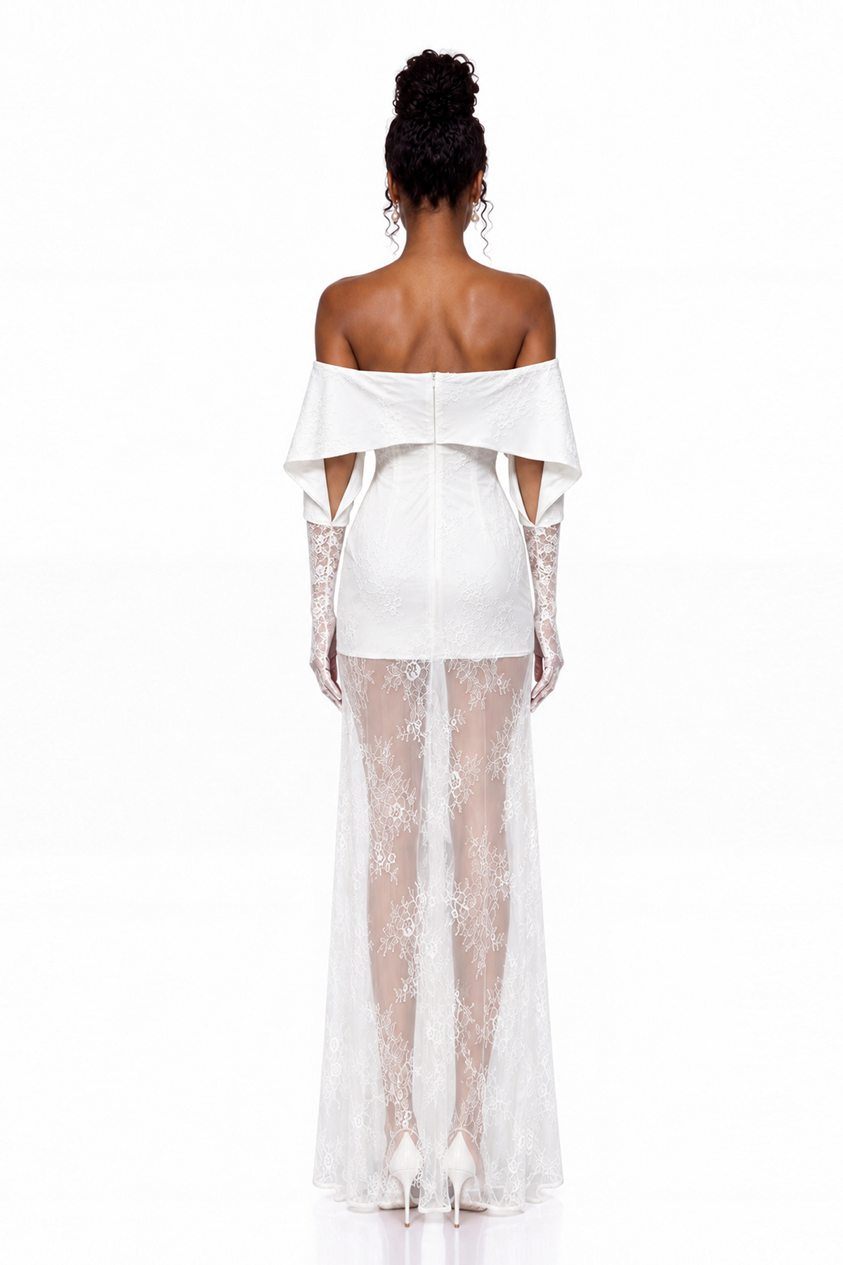 Kiri Off Shoulder Lace Skirt Set