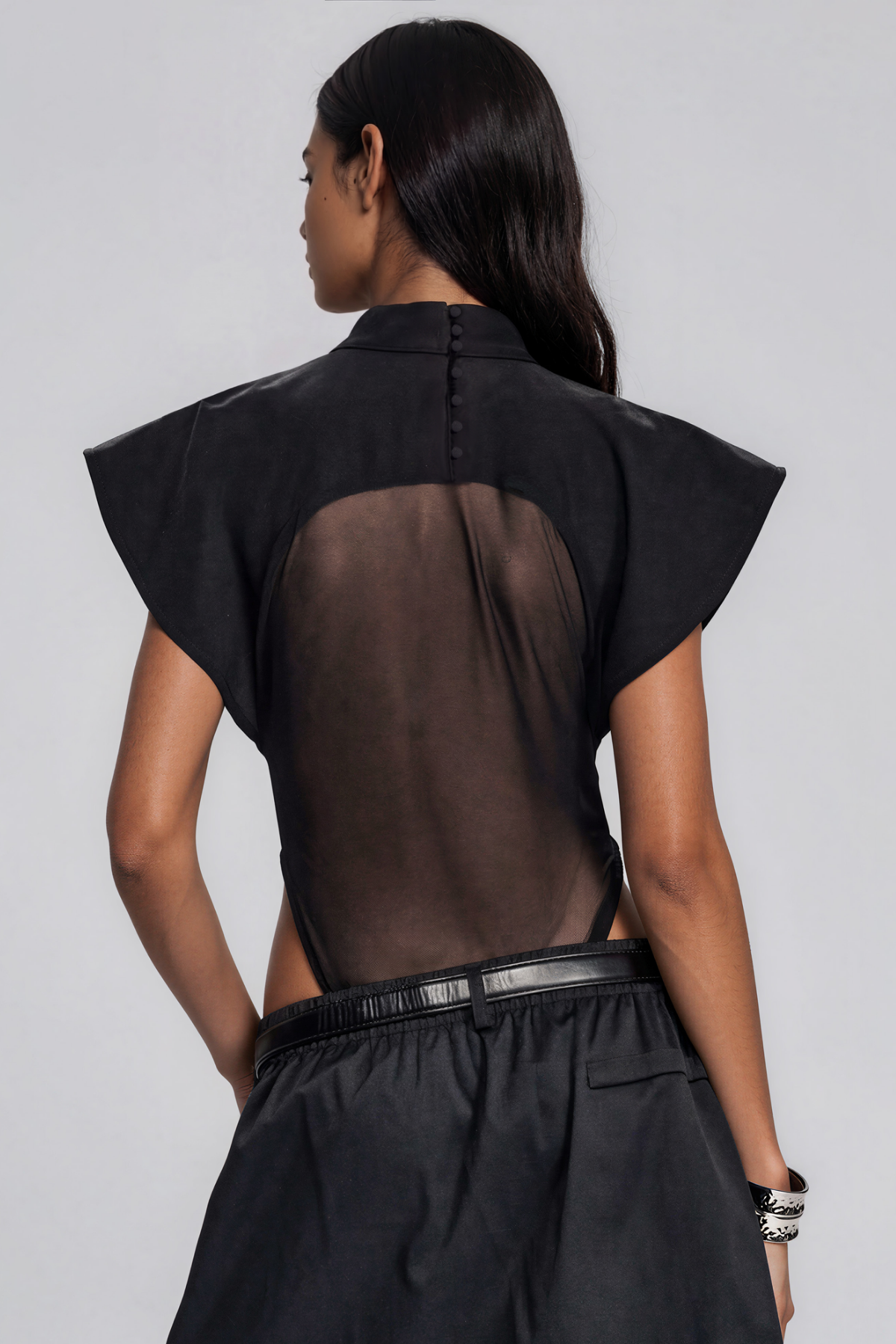 Kirill High Neck Mesh Bodysuit