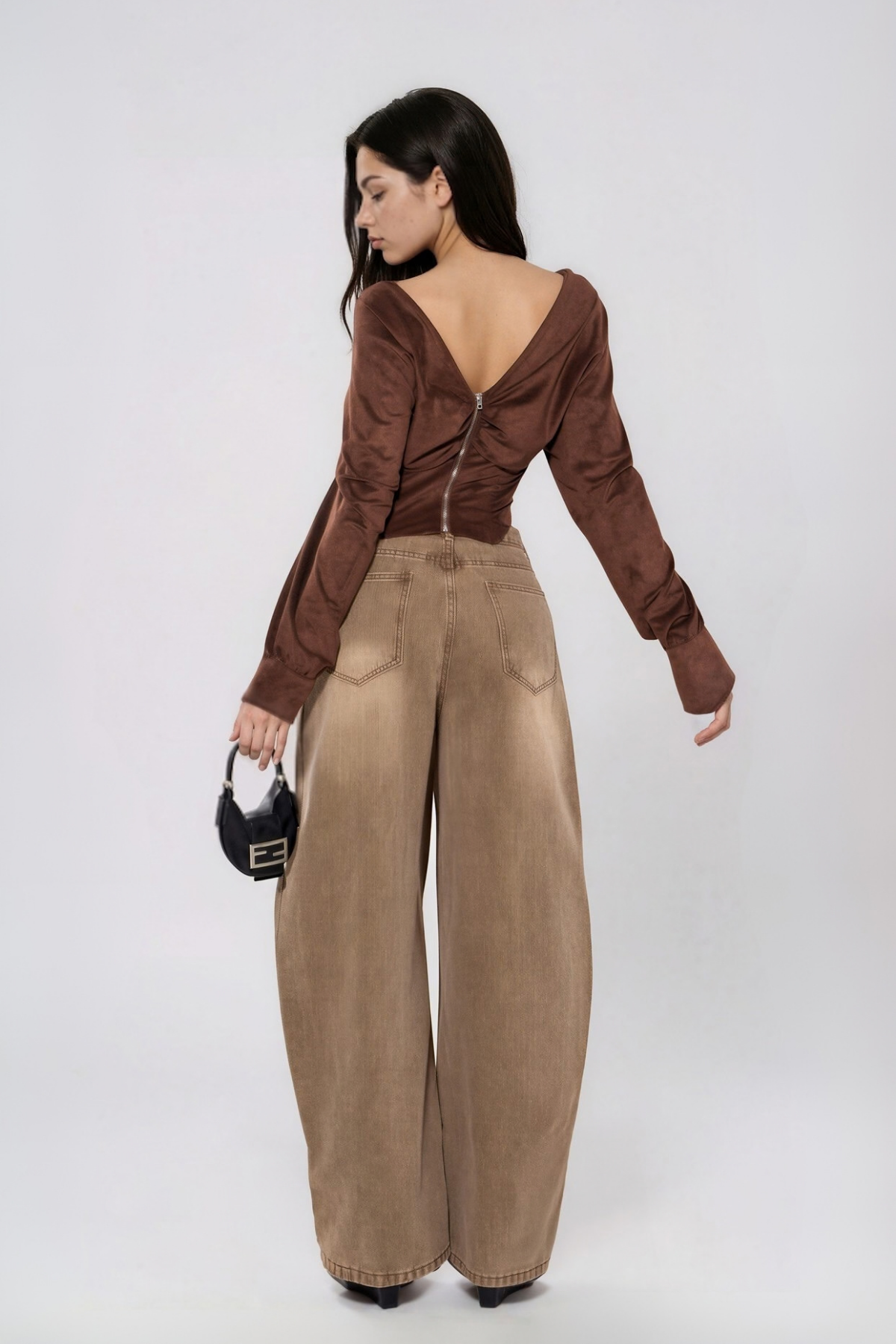 Kisha V Neck Lace Up Top