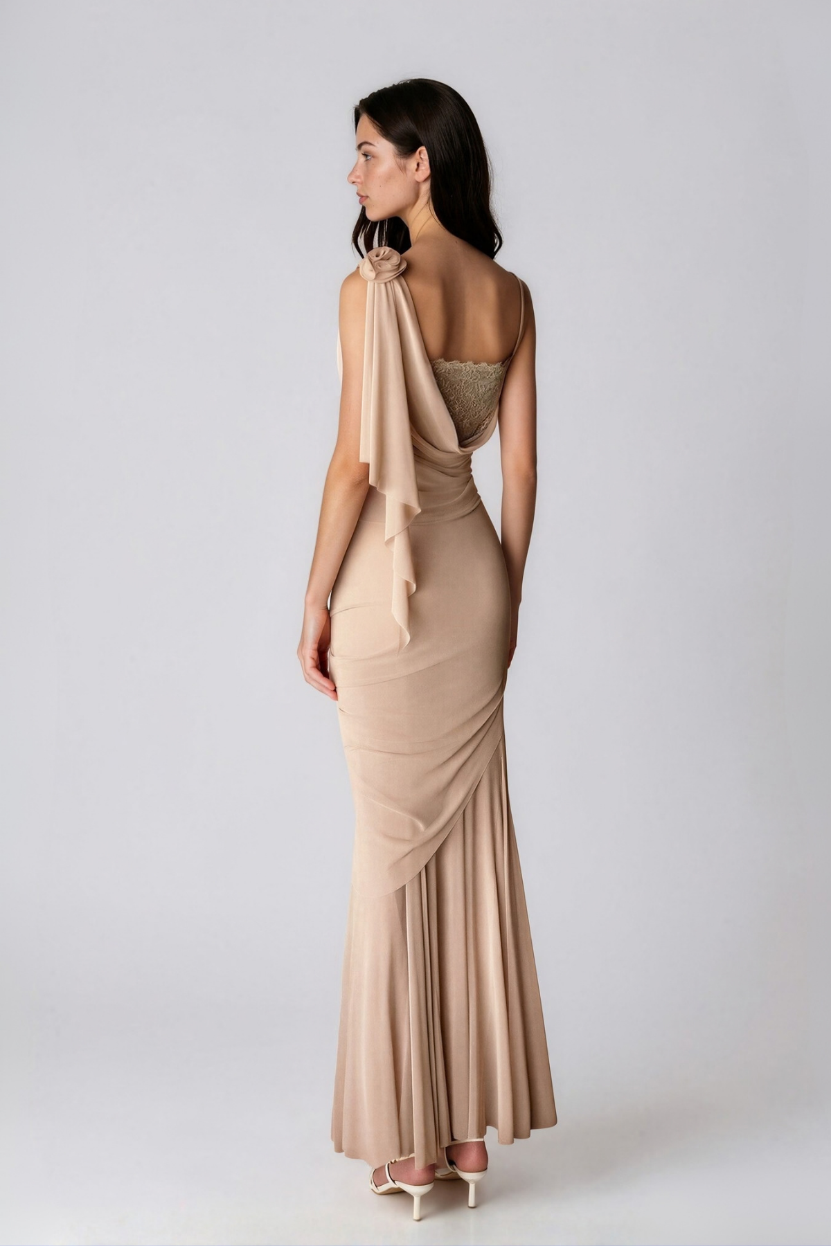 Kishi Asymmetric Draped Skirt Set