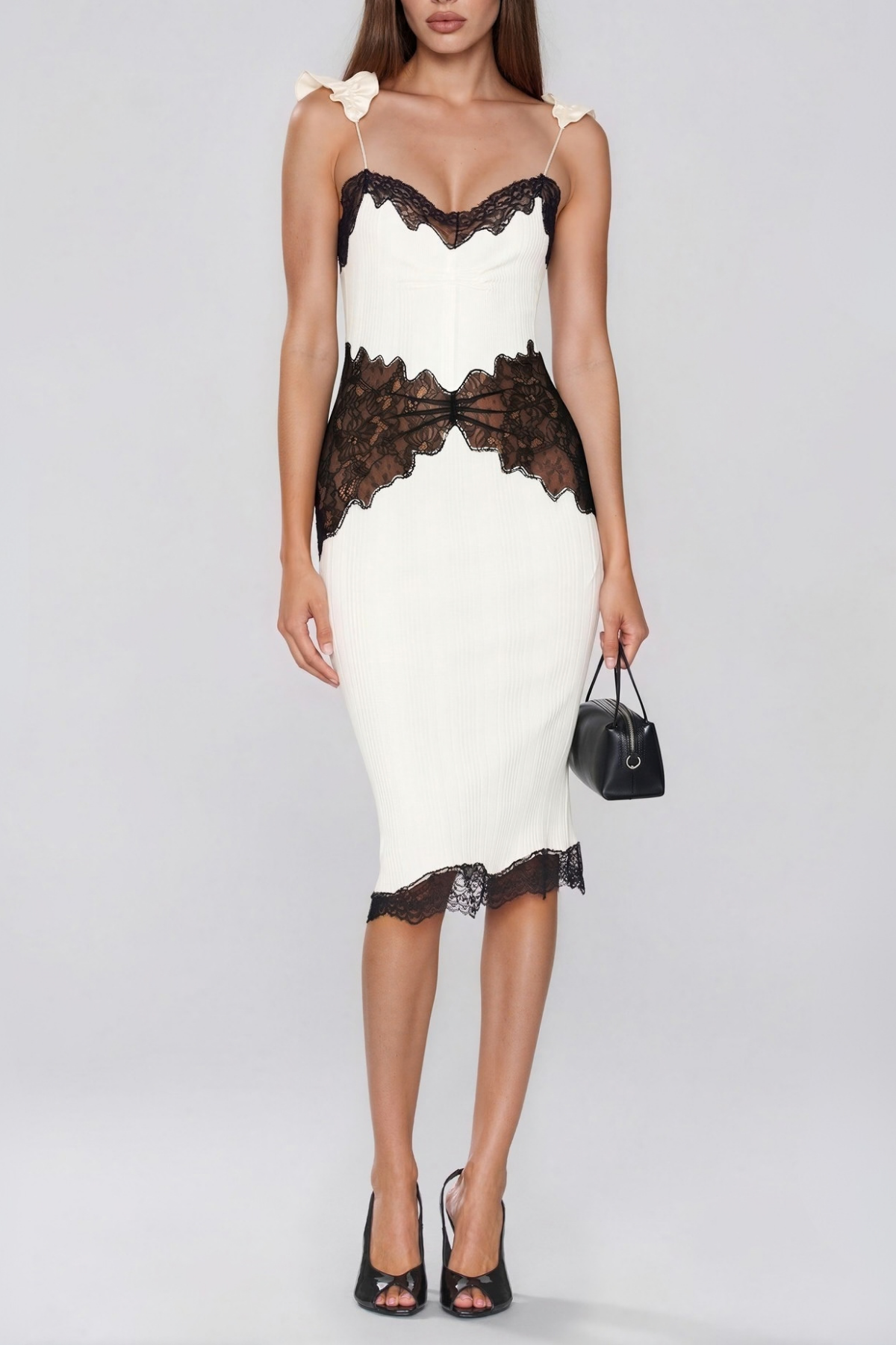 Kistna Sleeveless Lace Midi Dress