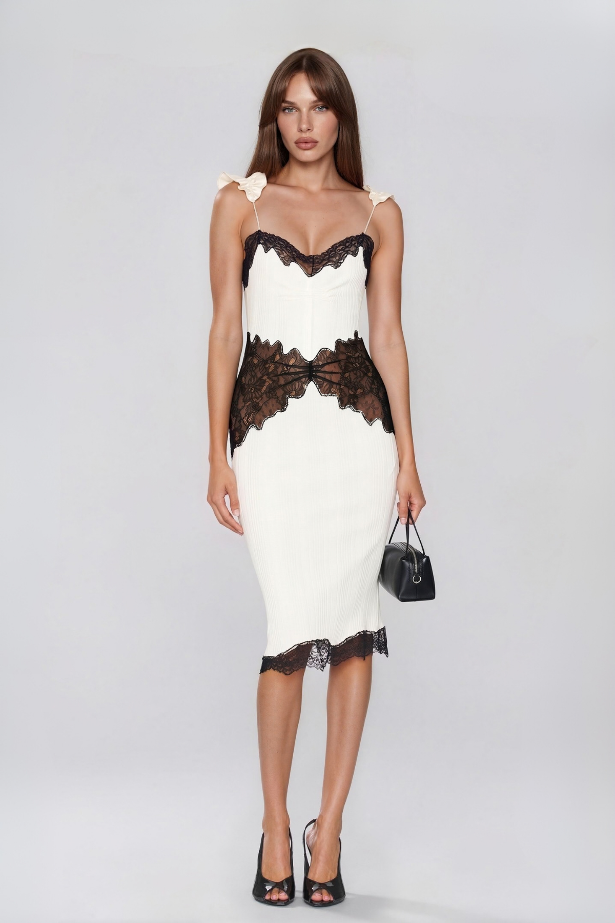 Kistna Sleeveless Lace Midi Dress