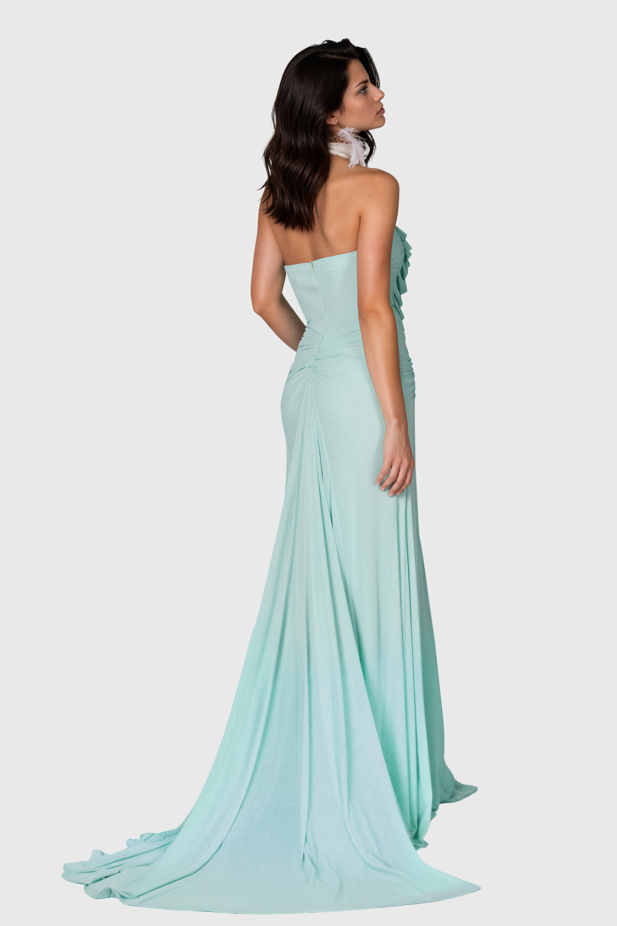Kitoko Two Piece Ruch Ruffle Maxi Dress